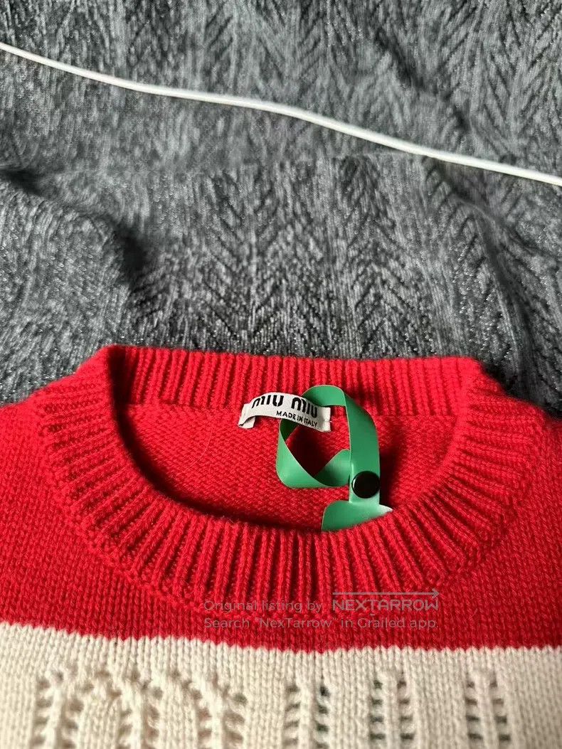 Miu Miu Miu Miu 36 Striped sweater Size S / US 4 / IT 40 - 3 Thumbnail