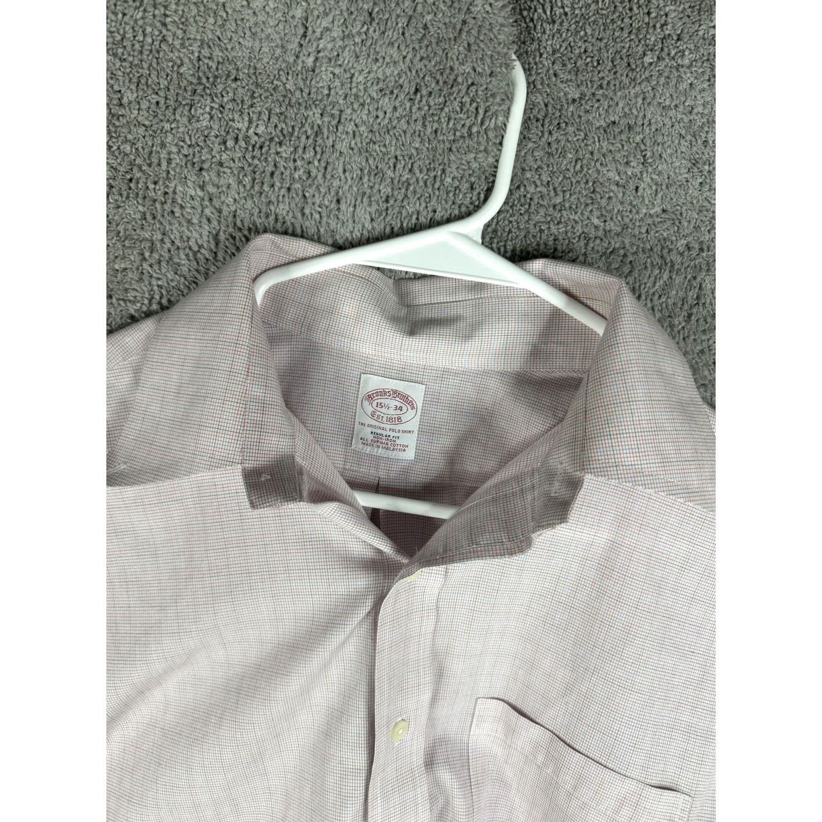 Brooks Brothers Brooks Brothers Shirt Dress Mens 15.5 34 Pink Check Non-Iron Supima Cotton Shirt Dress Mens 15.5 34 Pink Check Non-Iron Supima Cotton Size 42R - 6 Thumbnail