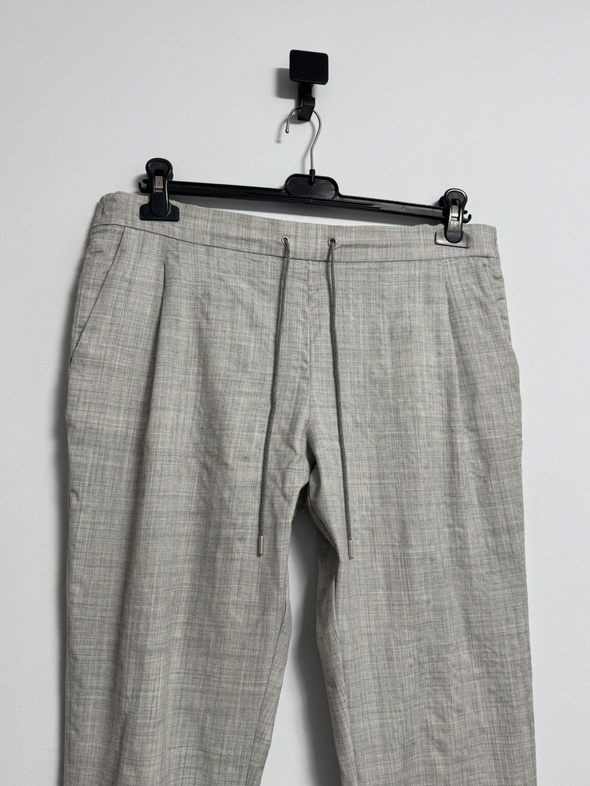 Fabiana Filippi Fabiana Filippi Womens Merino Wool Pants Drawstring Trousers Size 30" / US 8 / IT 44 - 2 Thumbnail