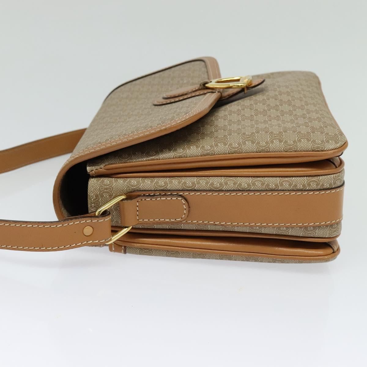 Celine CELINE Macadam Canvas Shoulder Bag Beige Gold Size ONE SIZE - 4 Thumbnail