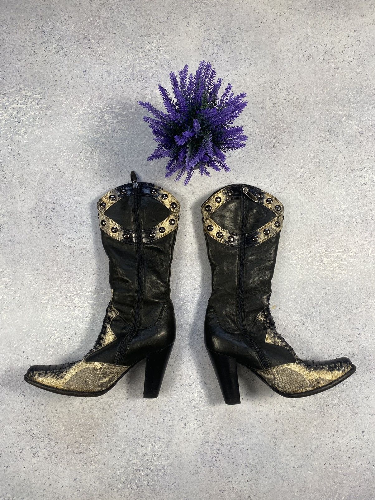 Leather Cowboy Loriblu Women Leather Boots in Cowboys Style Size 39 Size US 9 / IT 39 - 2 Thumbnail