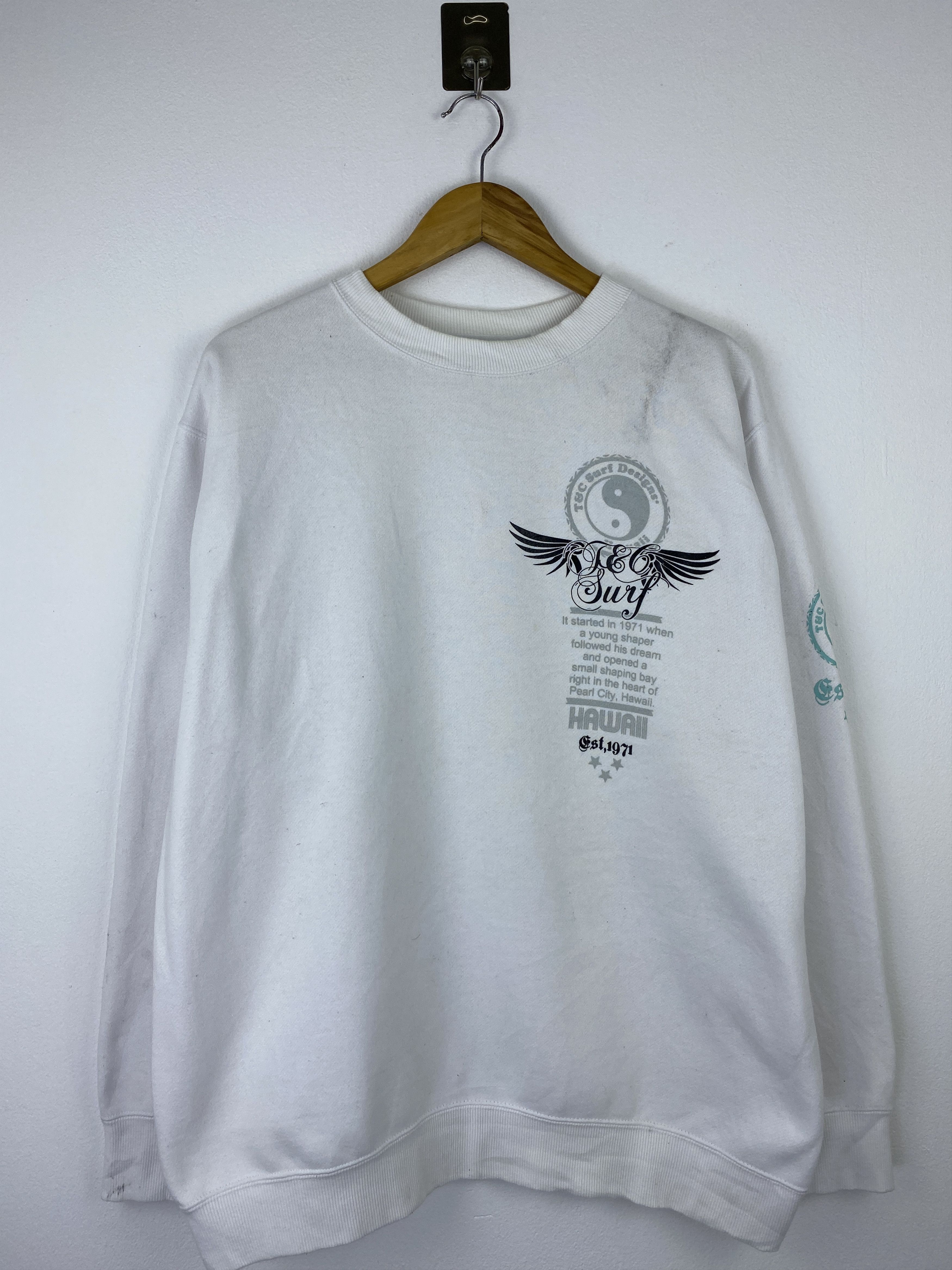 Japanese Brand Vintage T&C Surf Hawaii Yin Yang Crewneck BP0056 Size US XL / EU 56 / 4 - 1 Thumbnail