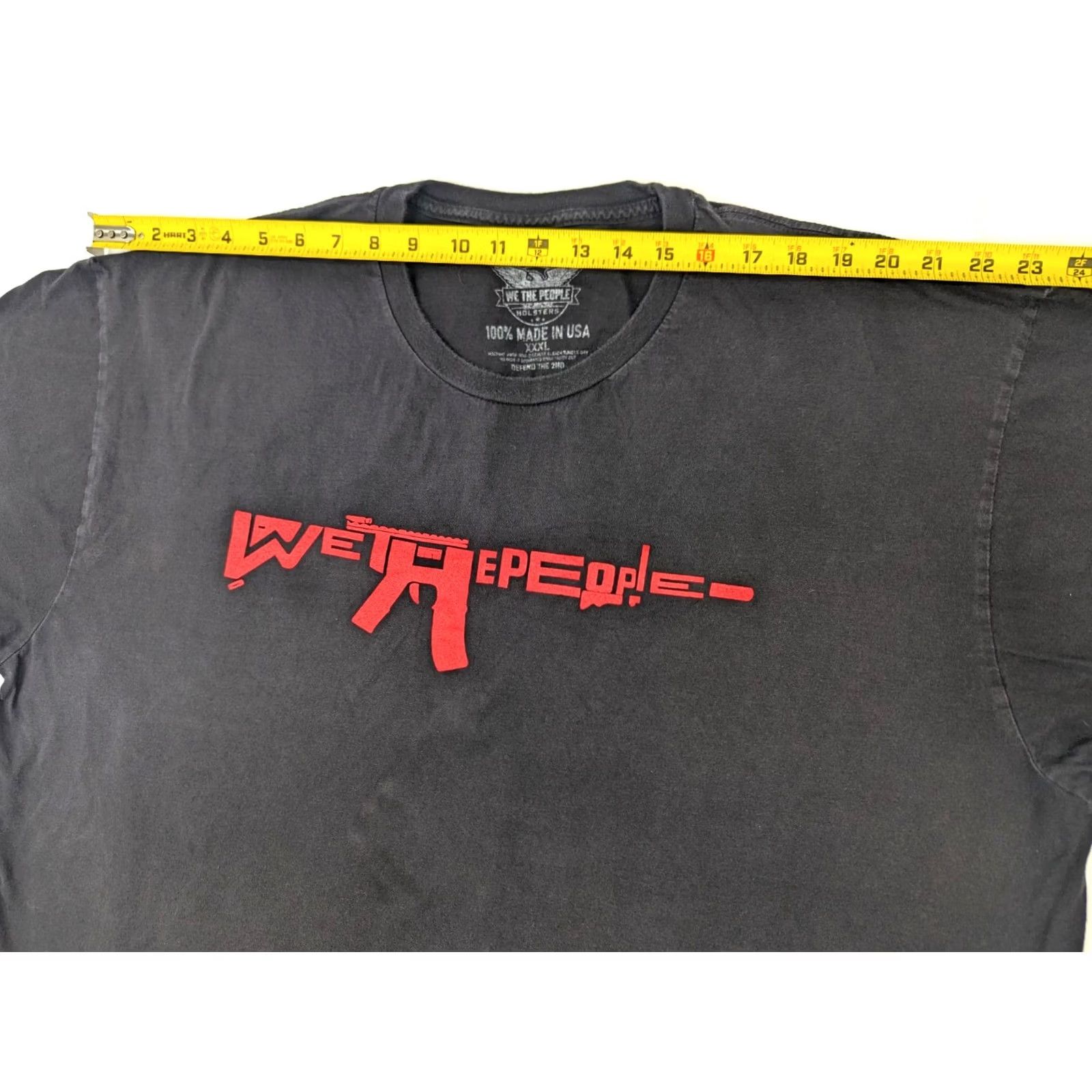 Vintage We The People Holsters Defend The 2nd Shirt 3XL Black Red Short Sleeve Crew Men Size US XXL / EU 58 / 5 - 5 Thumbnail