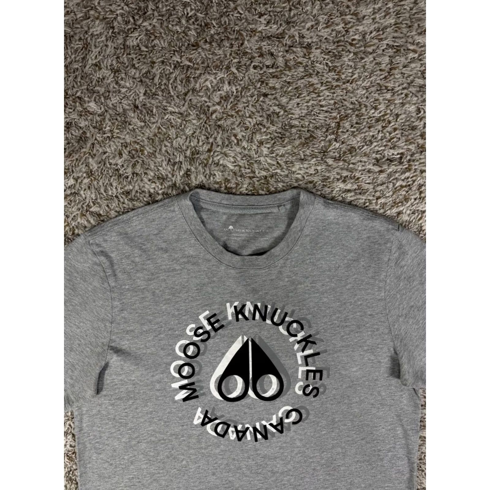 Moose Knuckles Moose Knuckles Graphic Logo T-Shirt Men's Small Gray Short Sleeve Size US S / EU 44-46 / 1 - 2 Thumbnail