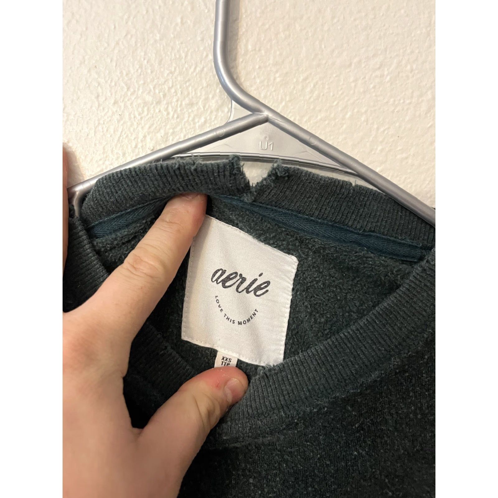 Vintage Aerie Sweatshirt Classic The Chill Cozy Terry Cloth NIIICE Oversized Slouchy Size XXS Green Pullover Long Sleeve Logo Vintage No Size XXS / US 00 / IT 34 - 2 Thumbnail