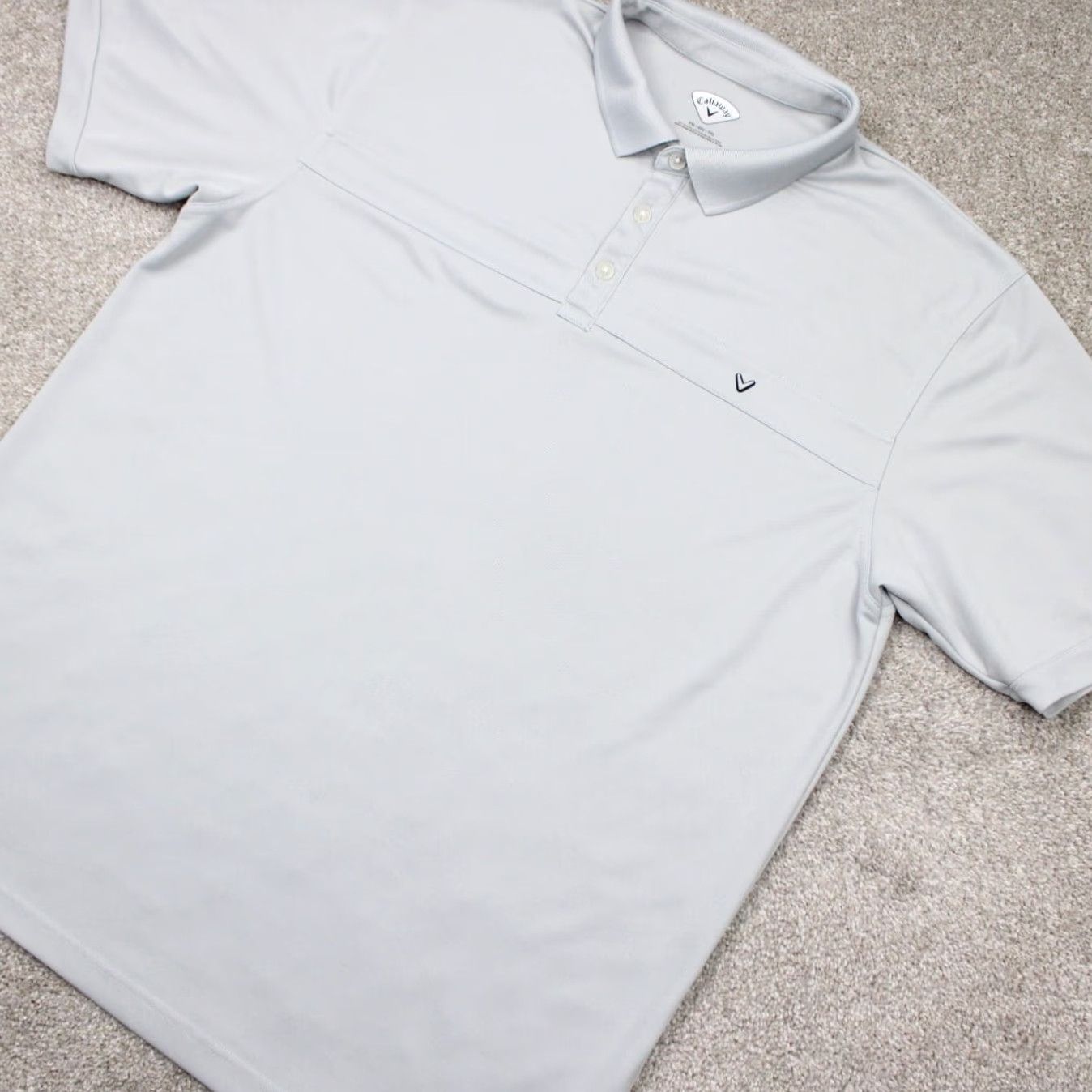 Callaway Callaway Polo Shirt Mens 2XL Gray Short Sleeve Stretch Collared Golf Pullover S/S Polo Shirt Size US XXL / EU 58 / 5 - 3 Thumbnail