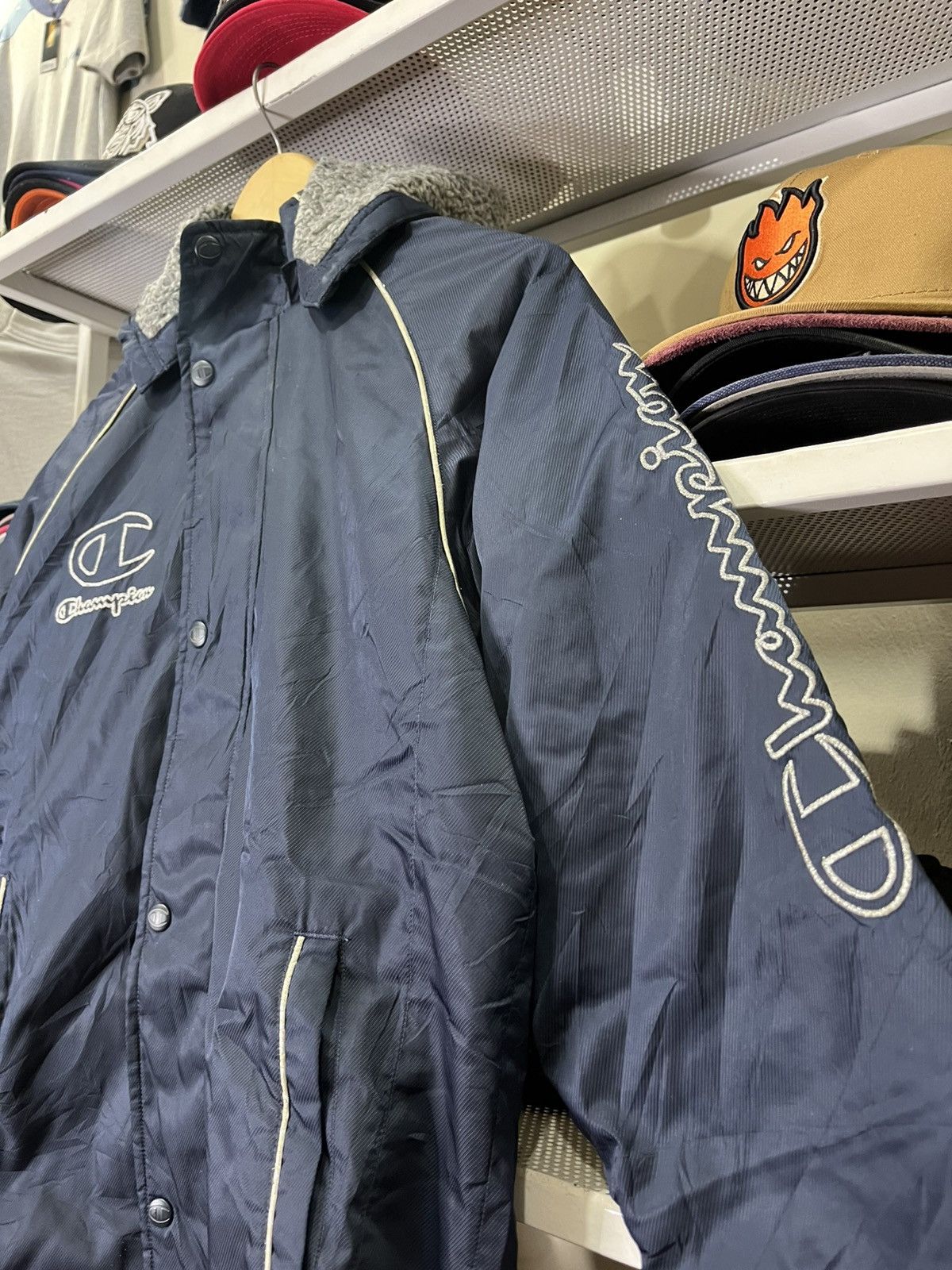 Champion Vintage Champion Long Jacket Big Logo Butten Down Size US M / EU 48-50 / 2 - 2 Thumbnail