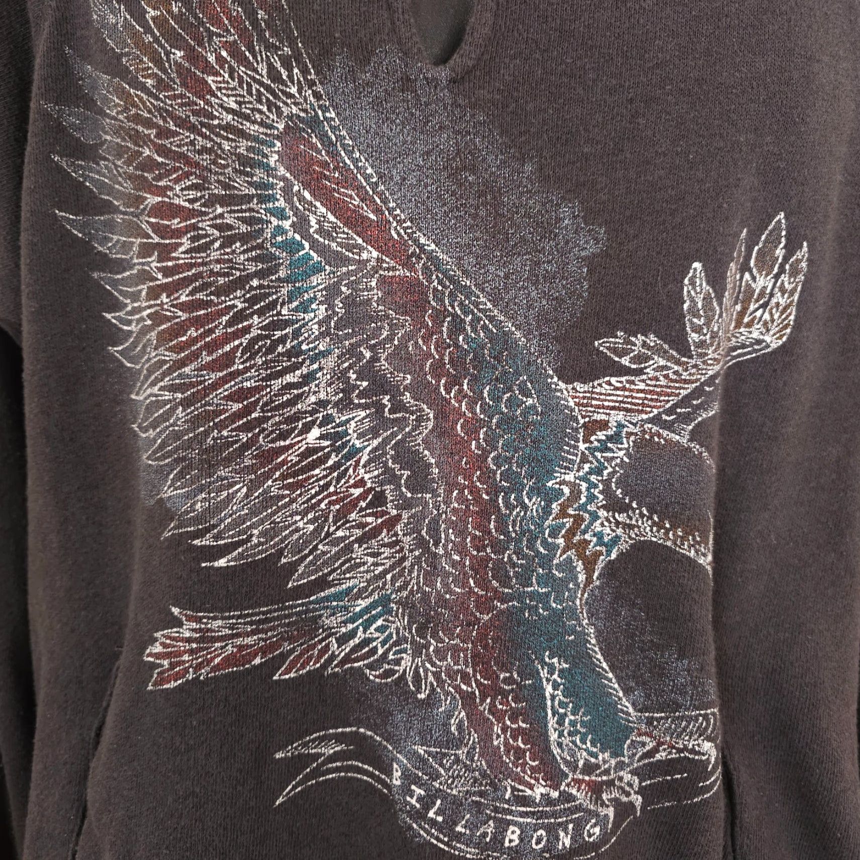 Billabong VINTAGE Billabong Sweatshirt Womens Large Gray Bald Eagle Hawk Designers Closet Size L / US 10 / IT 46 - 3 Thumbnail