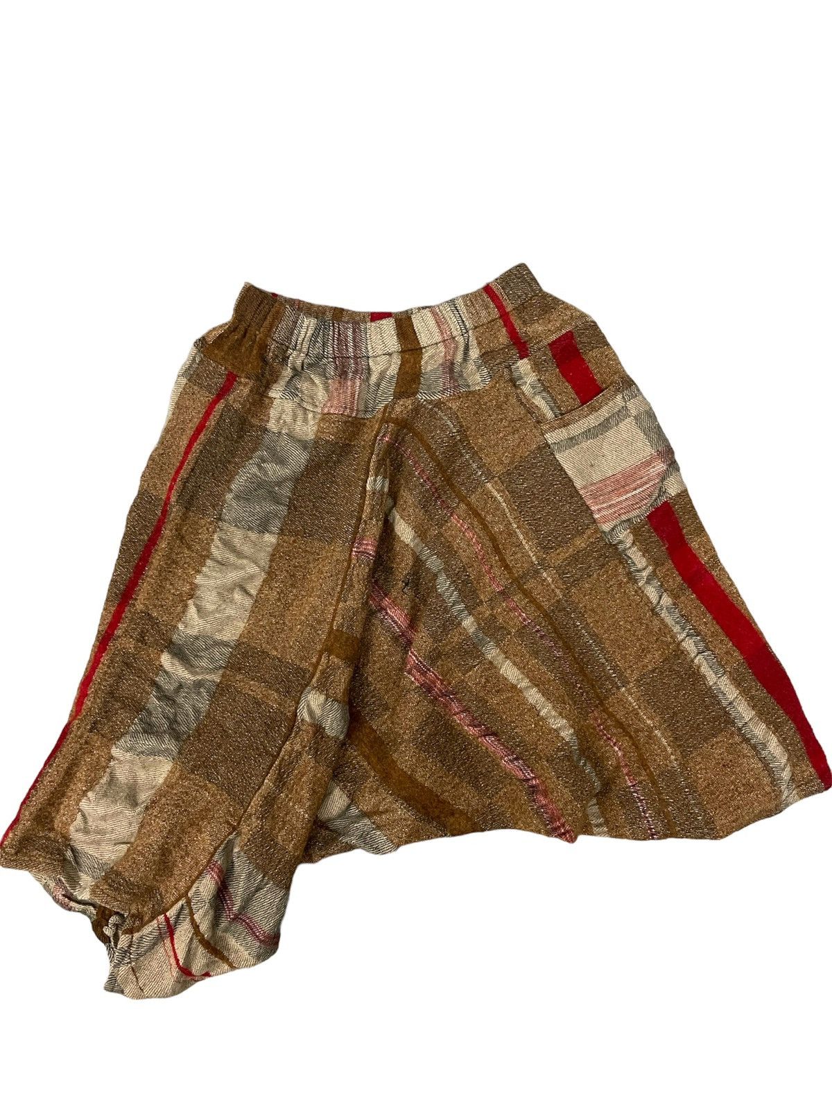 Japanese Brand Tamaki niime asymmetrical wool&cotton blend harem pant Size US 32 / EU 48 - 2 Thumbnail