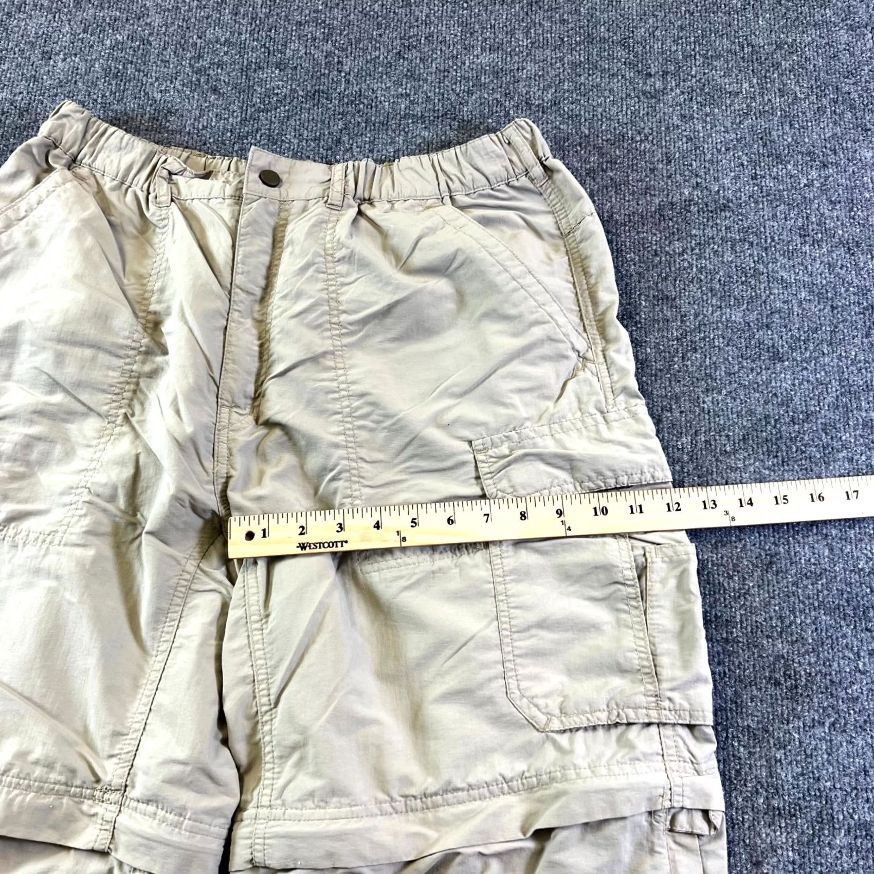 Vintage REI Pants Mens Large 34L Khaki Convertible Utility Cargo Pockets Hiking Camping Size US 33 - 5 Thumbnail