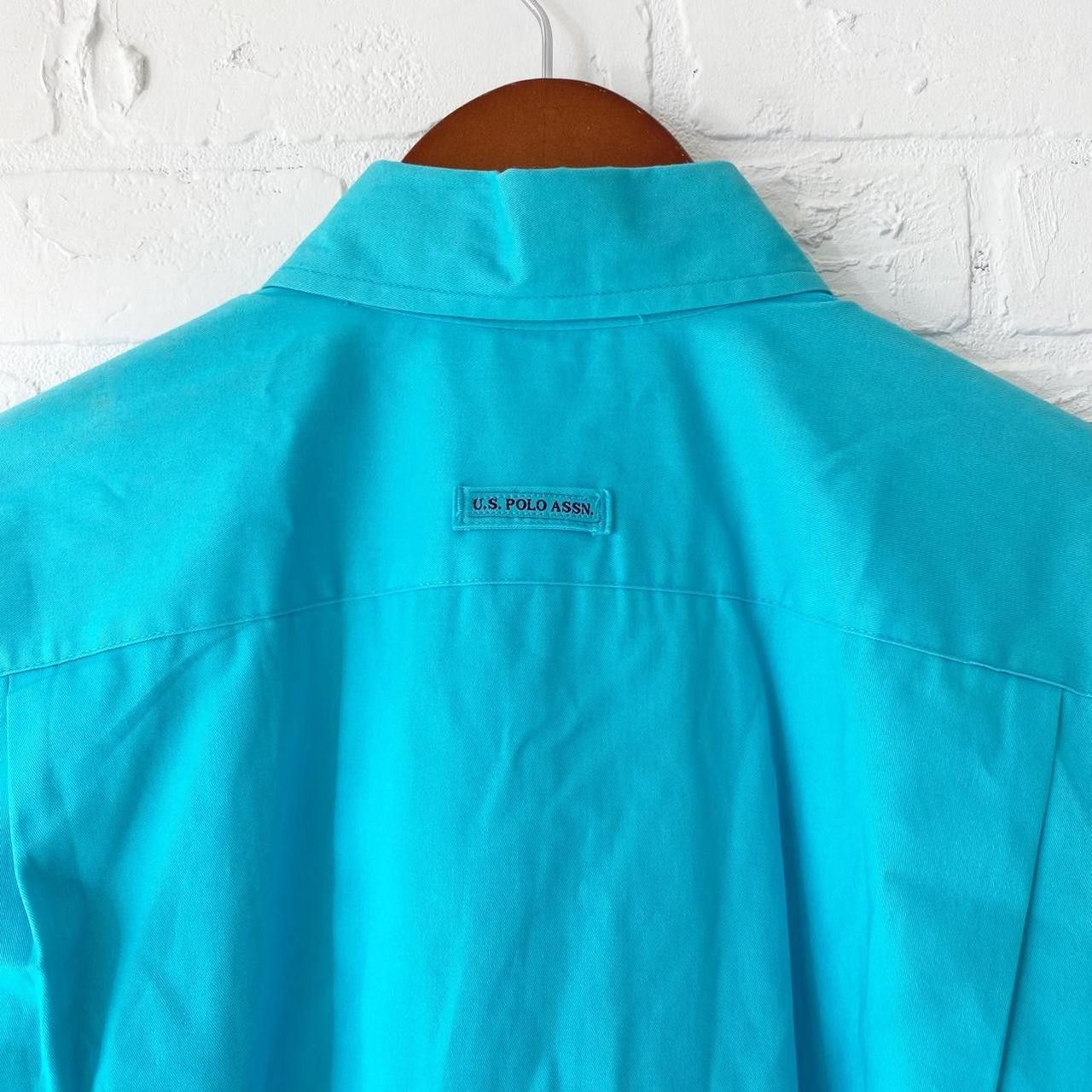 U.S. Polo Assn. 90s vintage blue short sleeved button up Size large Size US L / EU 52-54 / 3 - 4 Thumbnail