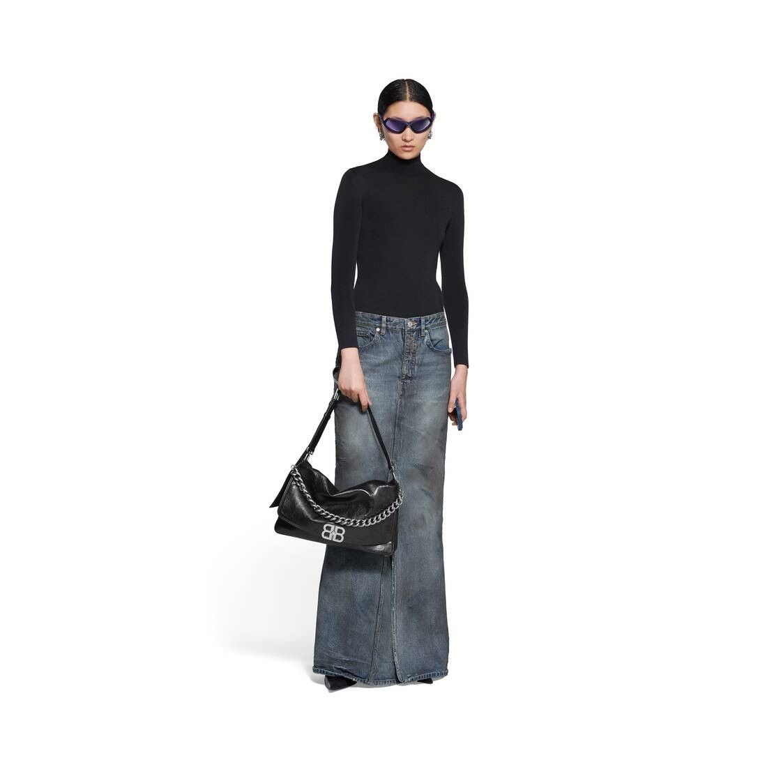 Balenciaga oc11z1025 Maxi Skirt in Blue Size 28" / US 6 / IT 42 - 2 Thumbnail