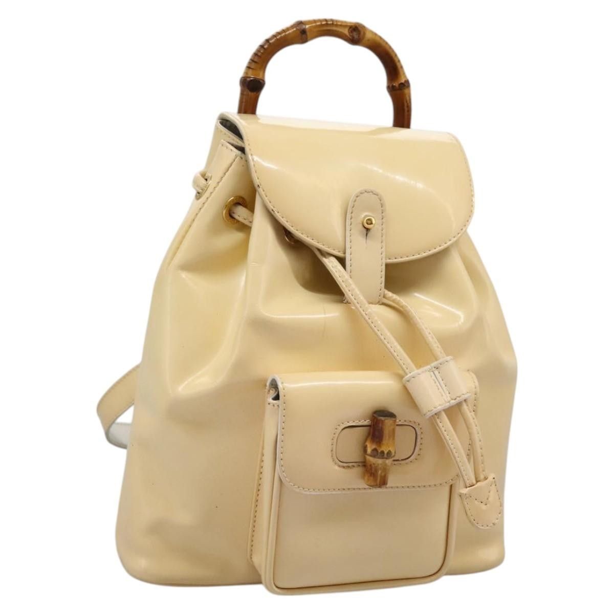 Gucci Gucci Vintage Bamboo Backpack Patent Size ONE SIZE - 1 Thumbnail