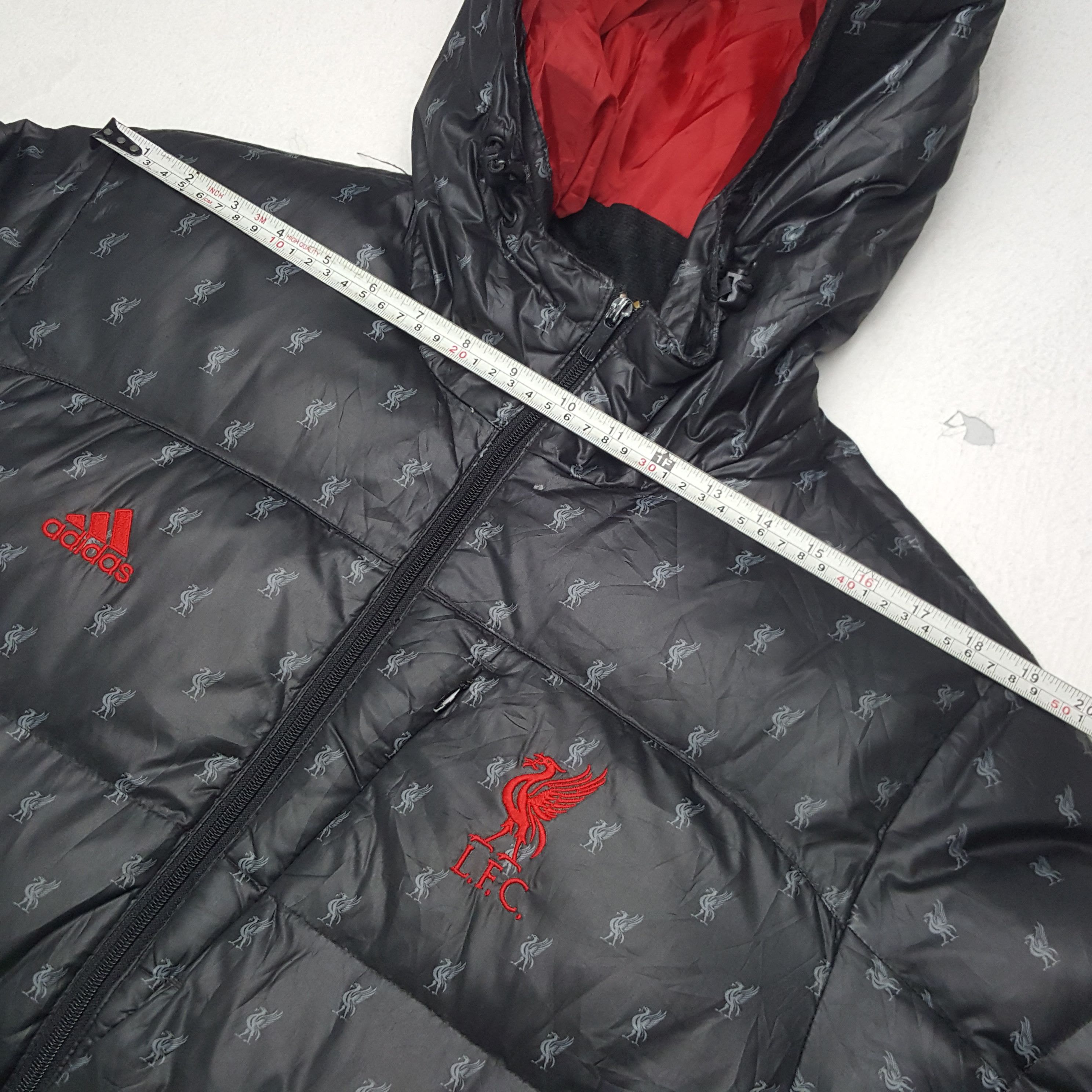 Adidas × Vintage Vintage Adidas Liverpool FC Puffer Winter Jacket Hoodies Size US L / EU 52-54 / 3 - 7 Thumbnail