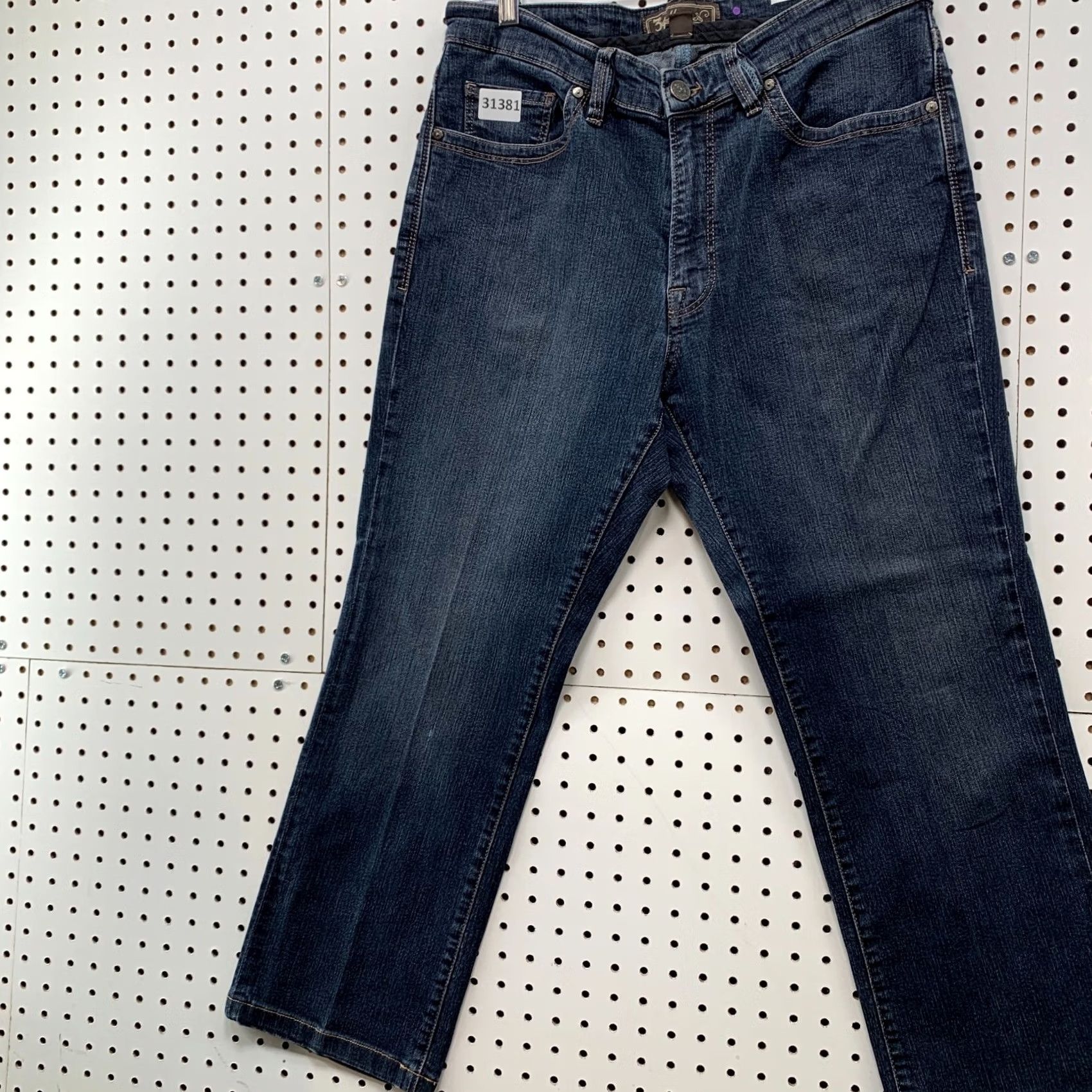 Vintage 34 Heritage Jeans Mens 33 Blue Denim Size FIts 33X26 Straight Leg Casual Size US 33 - 4 Thumbnail