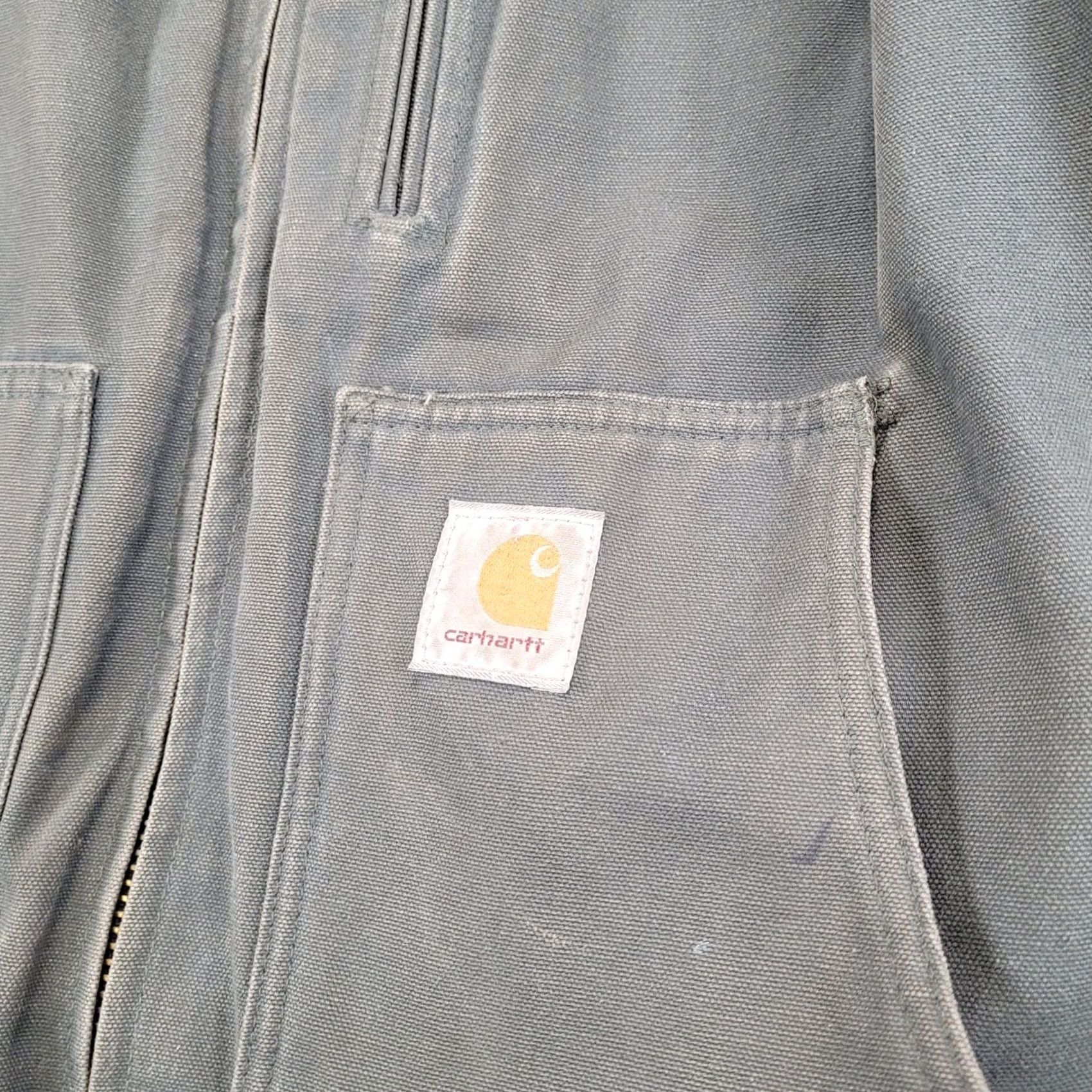 Carhartt Carhartt Jacket Moss Green Duck Canvas J130 Fleece Lined Bomber Zip Pocket Workwear Mens XL Size US XL / EU 56 / 4 - 4 Thumbnail