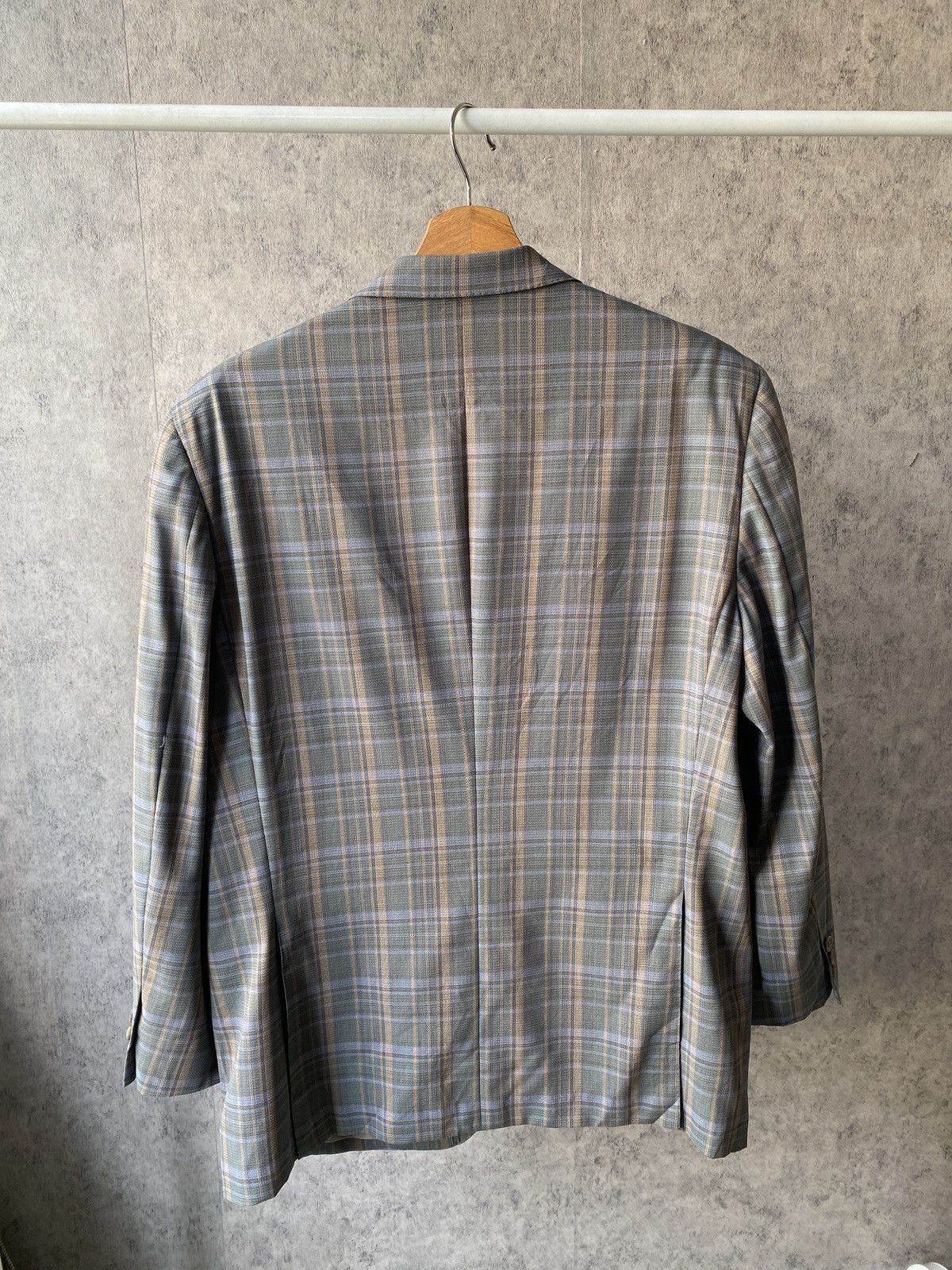 Balenciaga Vintage 90s Balenciaga Paris Plaid Design Blazer Size US L / EU 52-54 / 3 - 2 Thumbnail