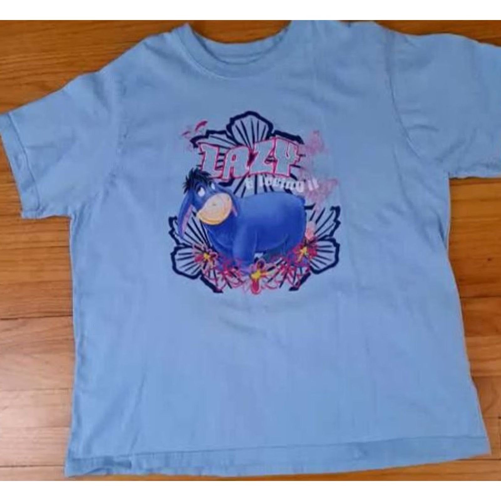 Disney VINTAGE Disney Shirt Womens XL light blue Eeyore Store Lazy Loving Front Back Print Size XL / US 12-14 / IT 48-50 - 2 Thumbnail