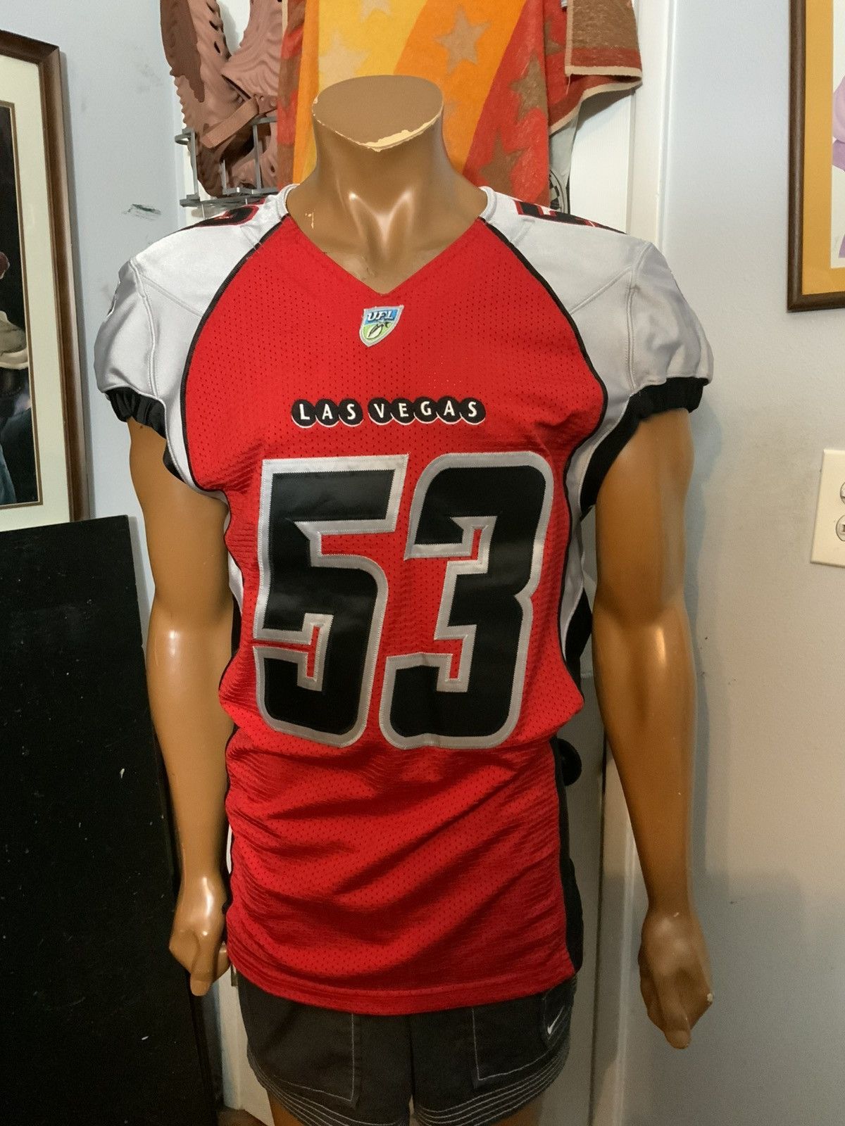 Other Las Vegas Locos Locomotives UFL Game Worn Football Jersey Size US L / EU 52-54 / 3 - 7 Thumbnail