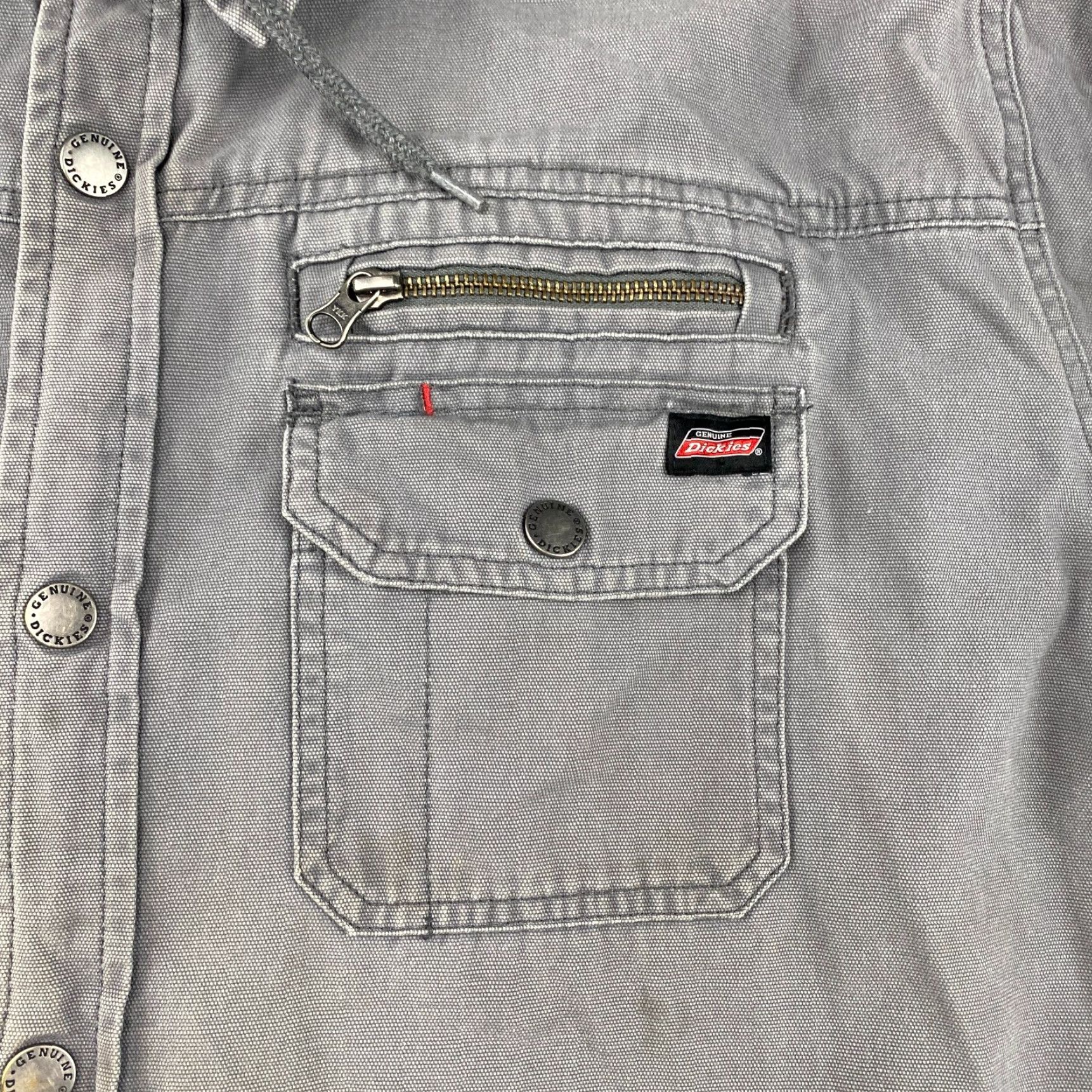 Dickies Dickies Work Jacket Mens 3XL Gray Full Zip Lined Quilted Heavy Size US XXL / EU 58 / 5 - 4 Thumbnail