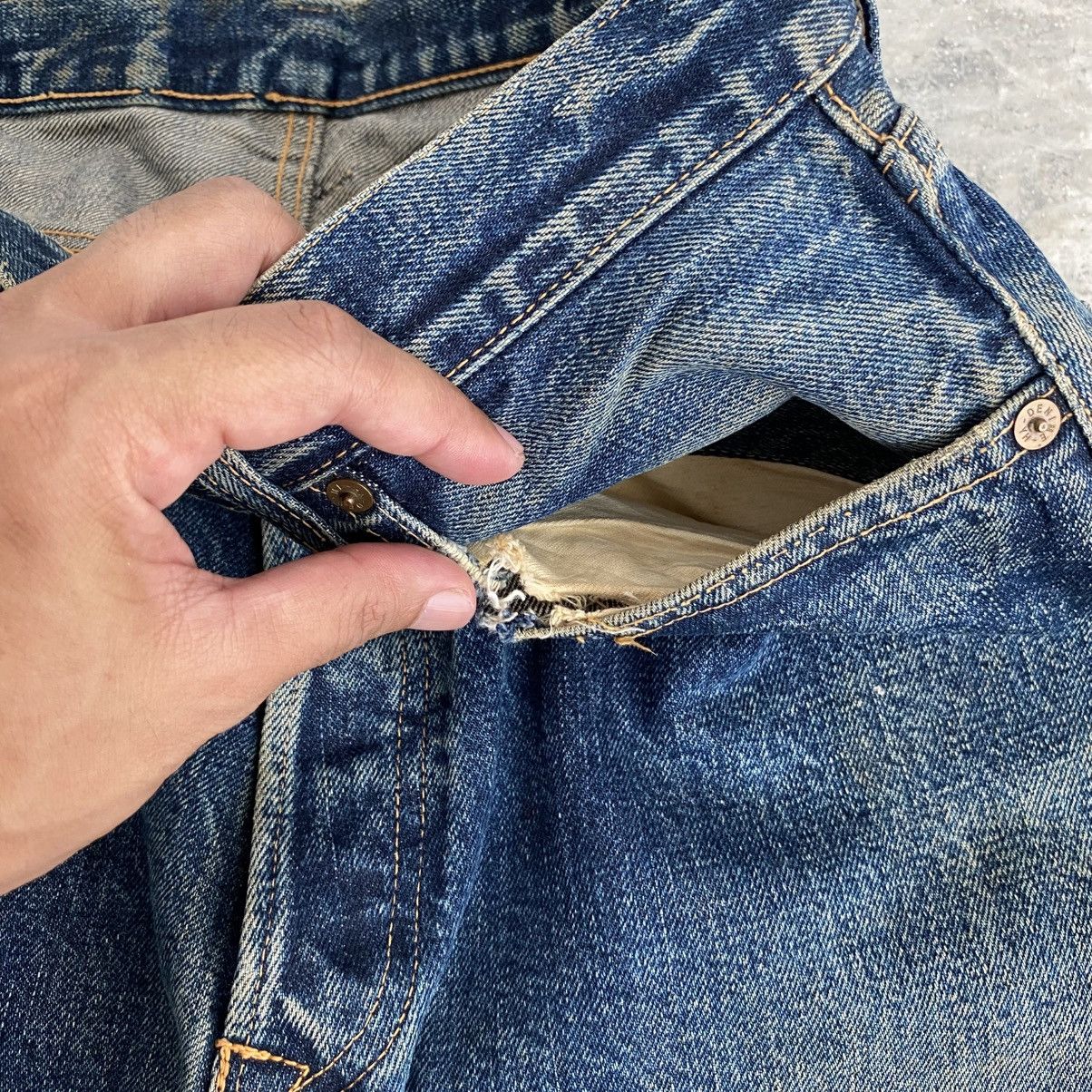Denime Vintage Denime Japan Faded Blue Distressed Selvedge Jeans Size US 31 - 11 Thumbnail