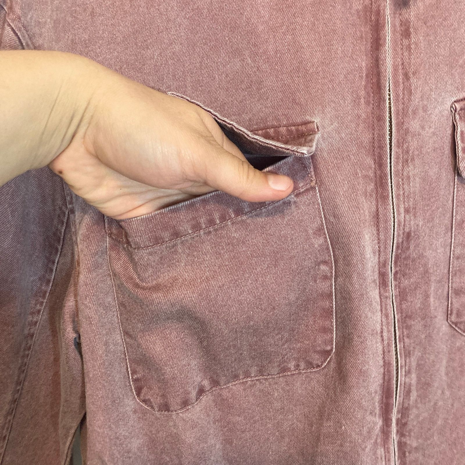 Other Jane and Delancey Lyocell Dusty Rose Full Zip Bomber Jacket Size M / US 6-8 / IT 42-44 - 3 Thumbnail