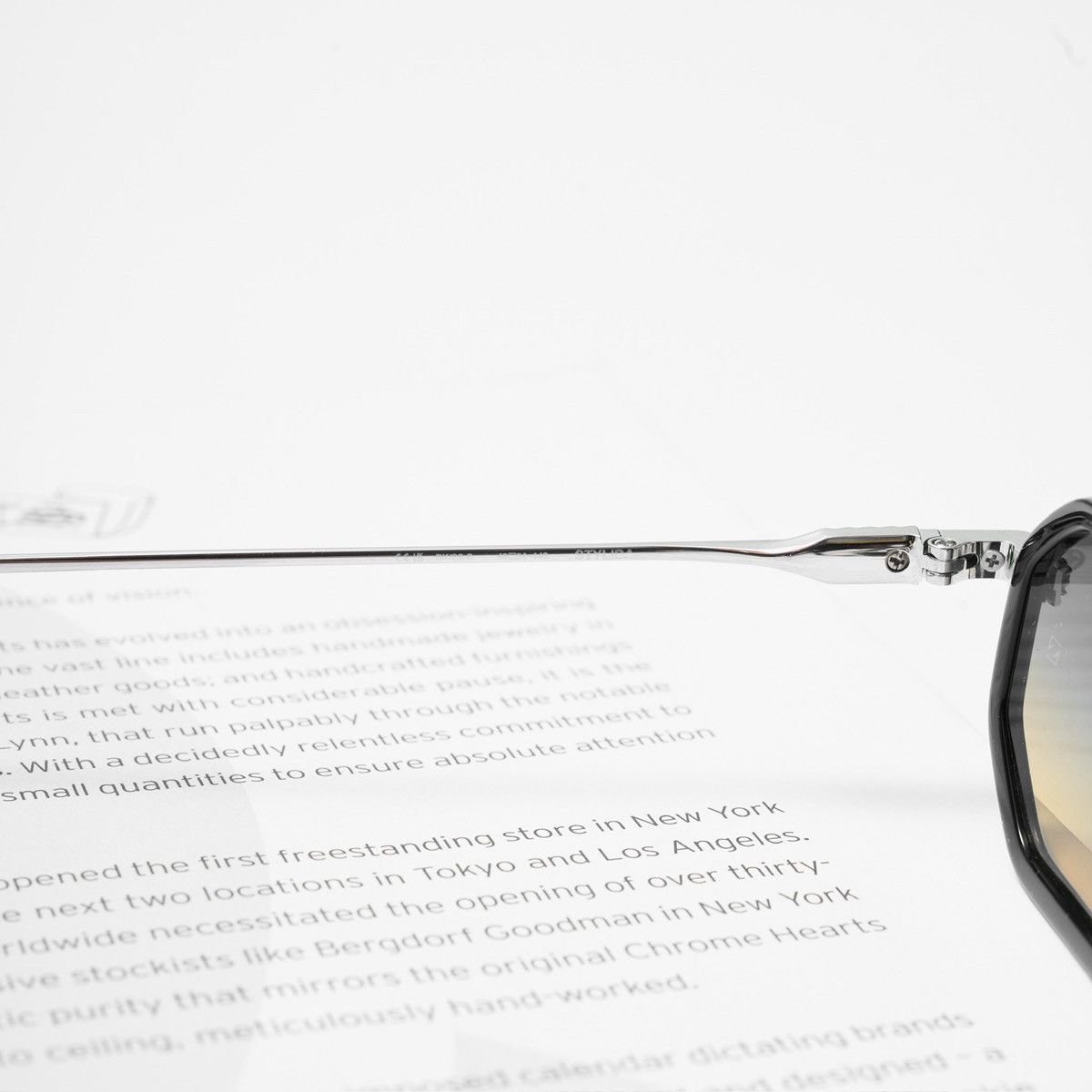 Chrome Hearts CHROME HEARTS STYLIDA BLACK/SHINY SILVER SUNGLASSES Size ONE SIZE - 5 Thumbnail