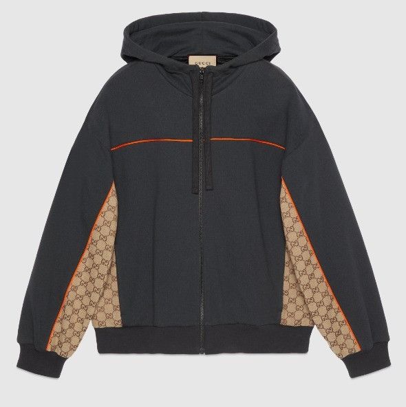 Gucci o1loc1c0925 Cotton Jersey Zip Jacket in Multicolor Size US XS / EU 42 / 0 - 1 Thumbnail