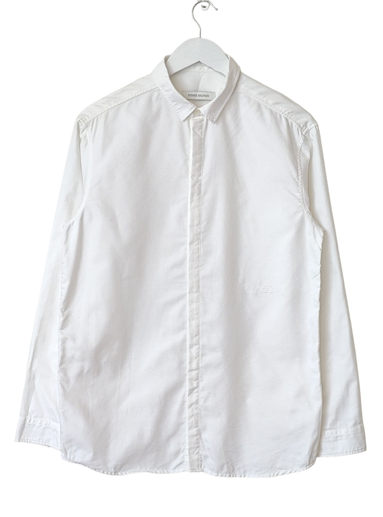 Balmain Pierre Balmain Monogram Classic Casual Button up Shirt Size US M / EU 48-50 / 2 - 2 Thumbnail
