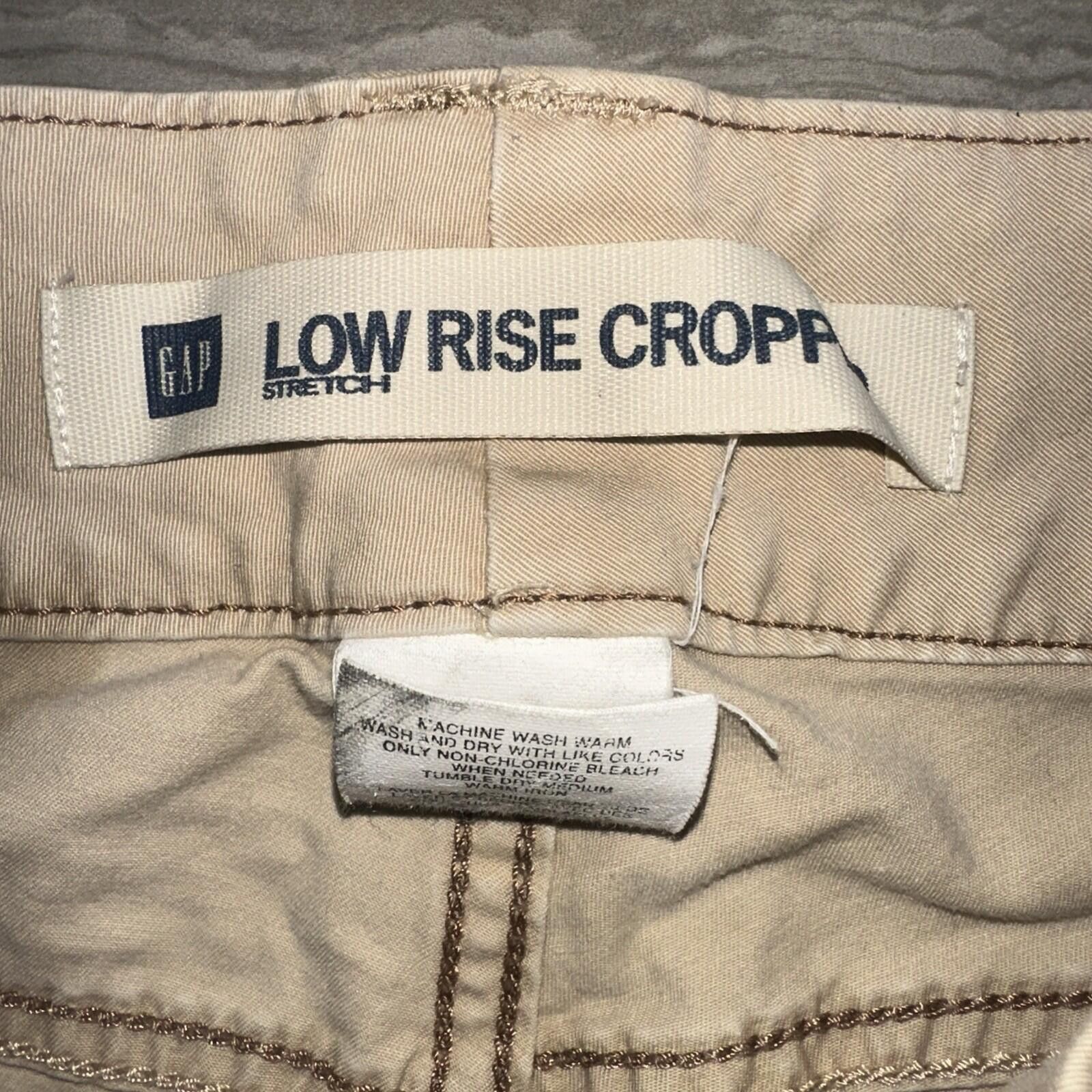 Gap Gap Low Rise Cropped Stretch Pants Size 14 Tan Capris Size 36" / US 14 / IT 50 - 2 Thumbnail