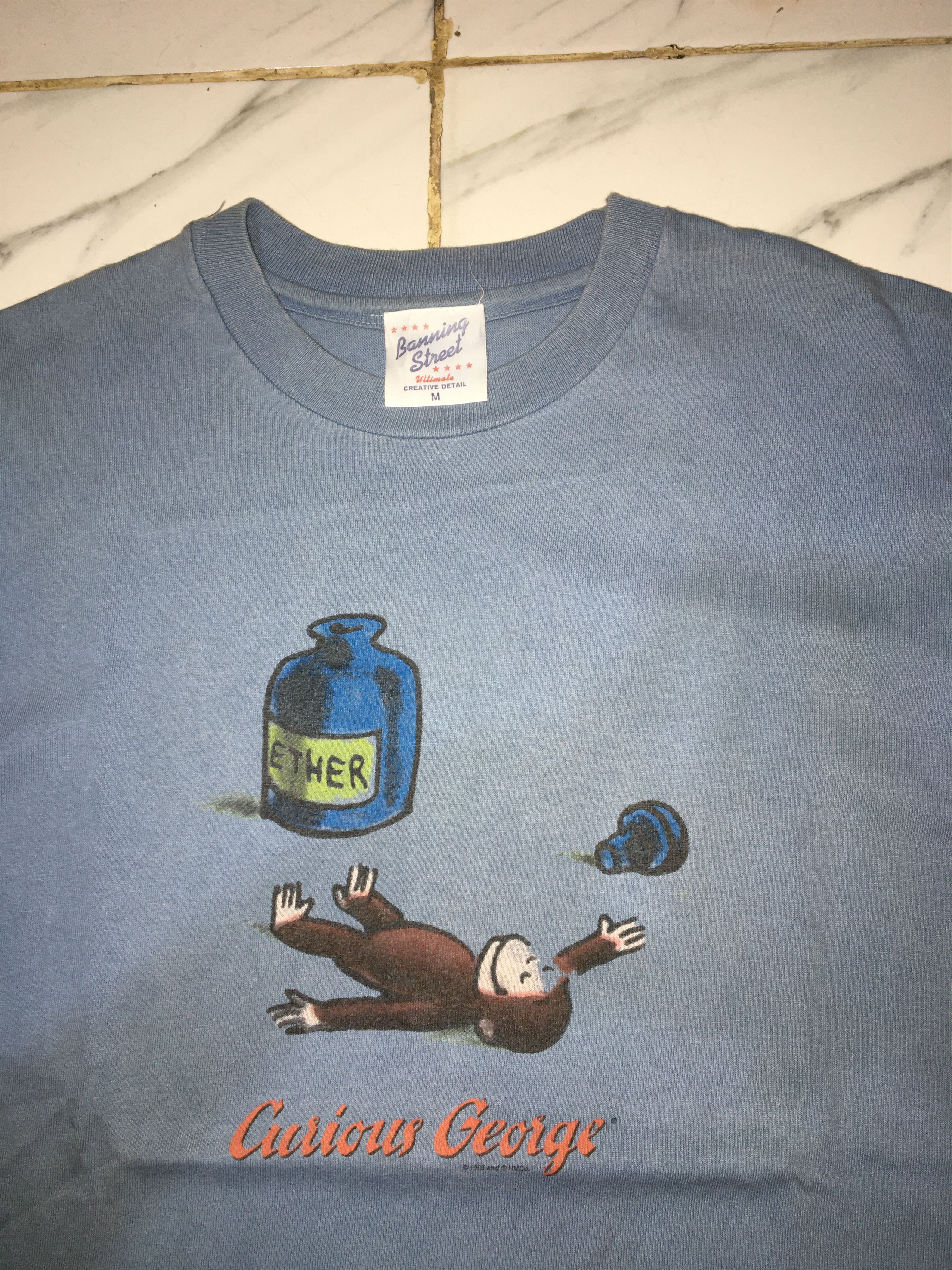 Vintage Vintage 90s Curious George Ether Tshirts Size US M / EU 48-50 / 2 - 2 Thumbnail