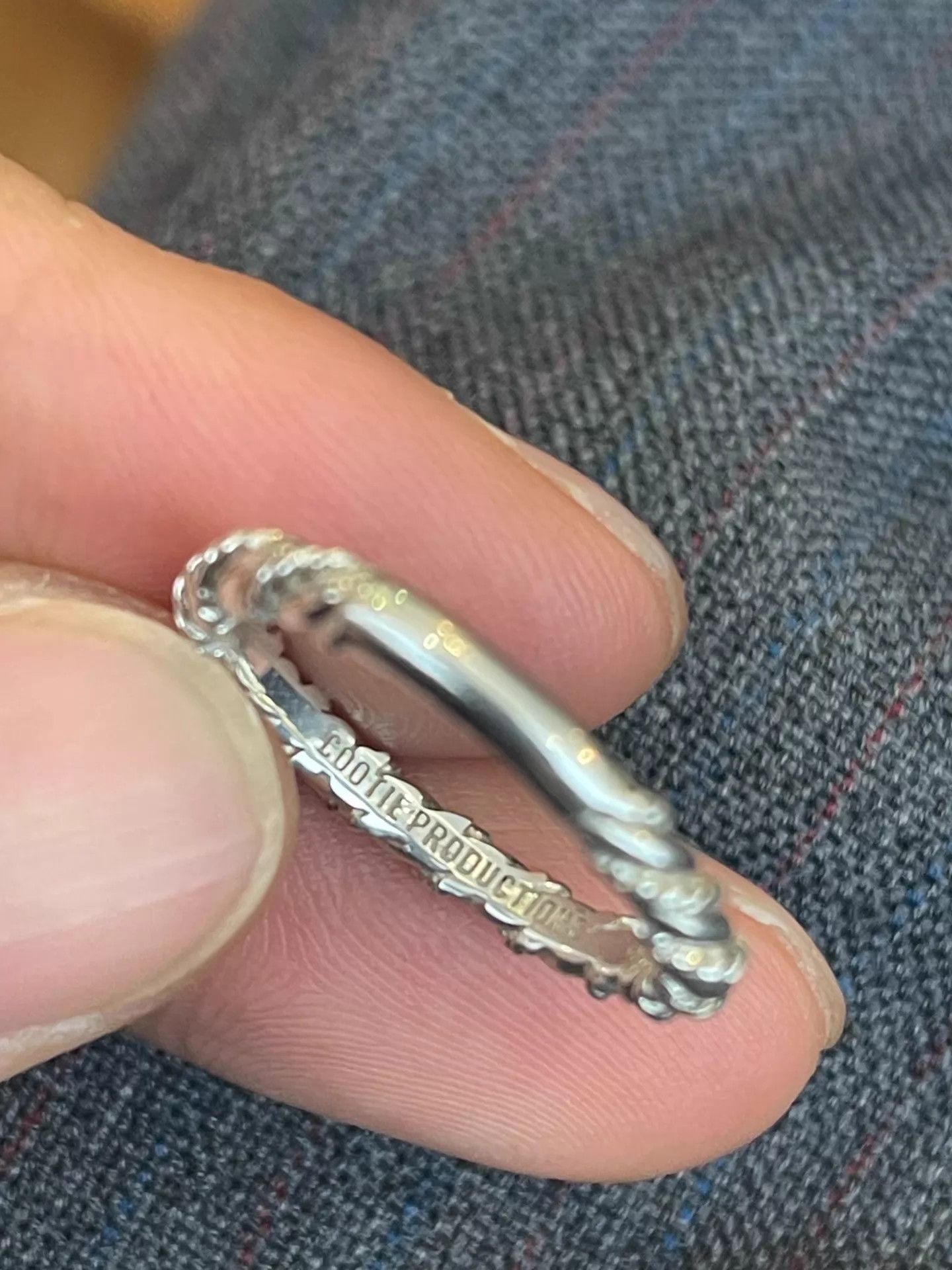 Other Cootie CootieProductions Threaded Ring Silver/Gold Stackable 18/19 Size ONE SIZE - 7 Thumbnail