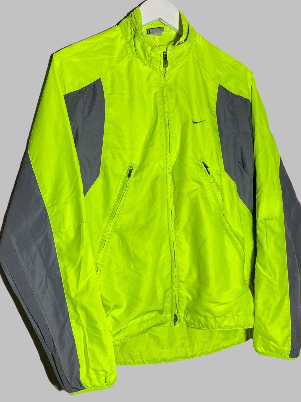 Nike 🔥 Y2K NIKE ACID LIME WINDBREAKER HYPER TECH UTILITY LOOK Size US S / EU 44-46 / 1 - 2 Thumbnail