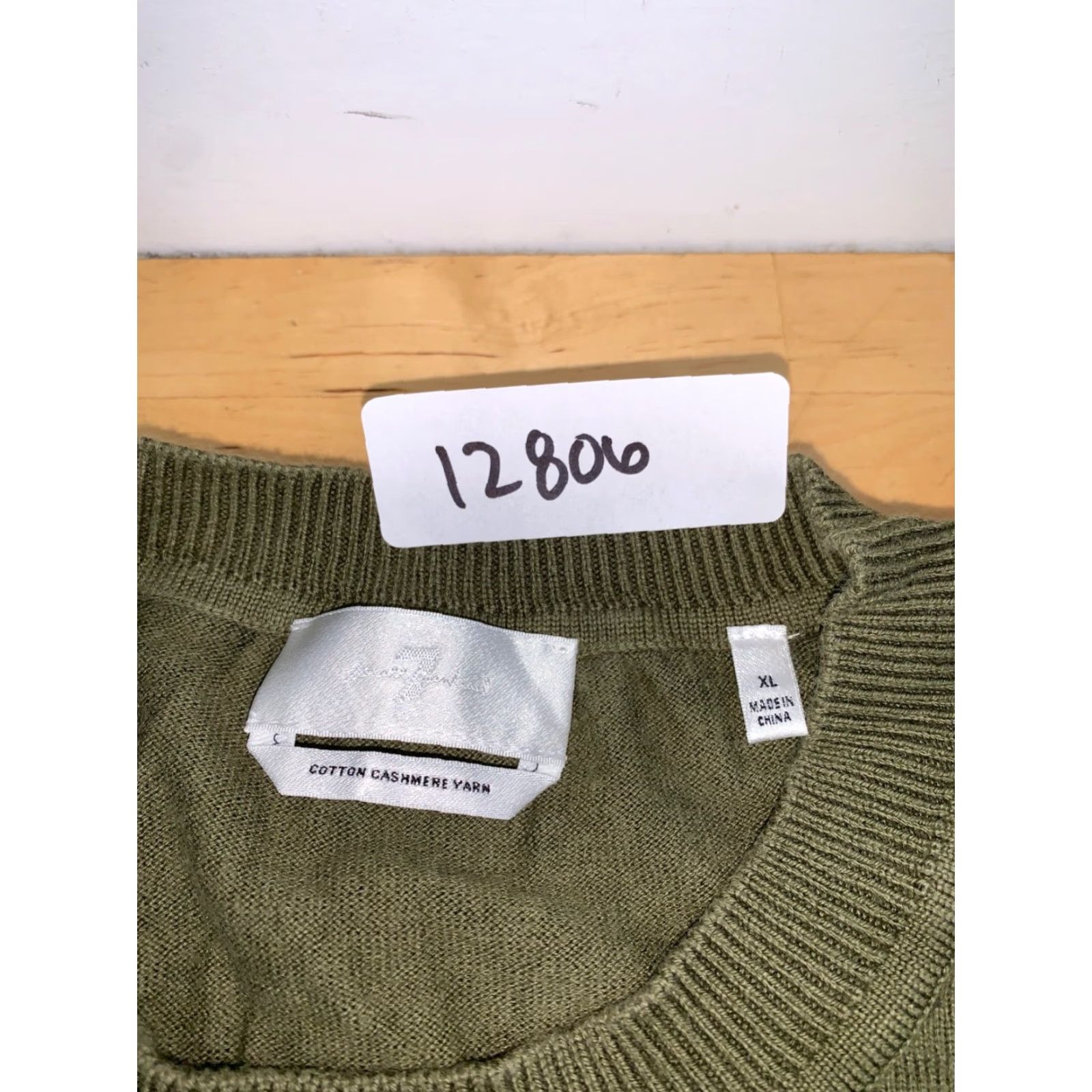 7 For All Mankind 7 for all Mankind Sweater Womens XL Green Cashmere Cotton Knit Pullover Casual Winter Spring Fall Long Sleeve Regular Fit, Solid Pattern Size XL / US 12-14 / IT 48-50 - 2 Thumbnail