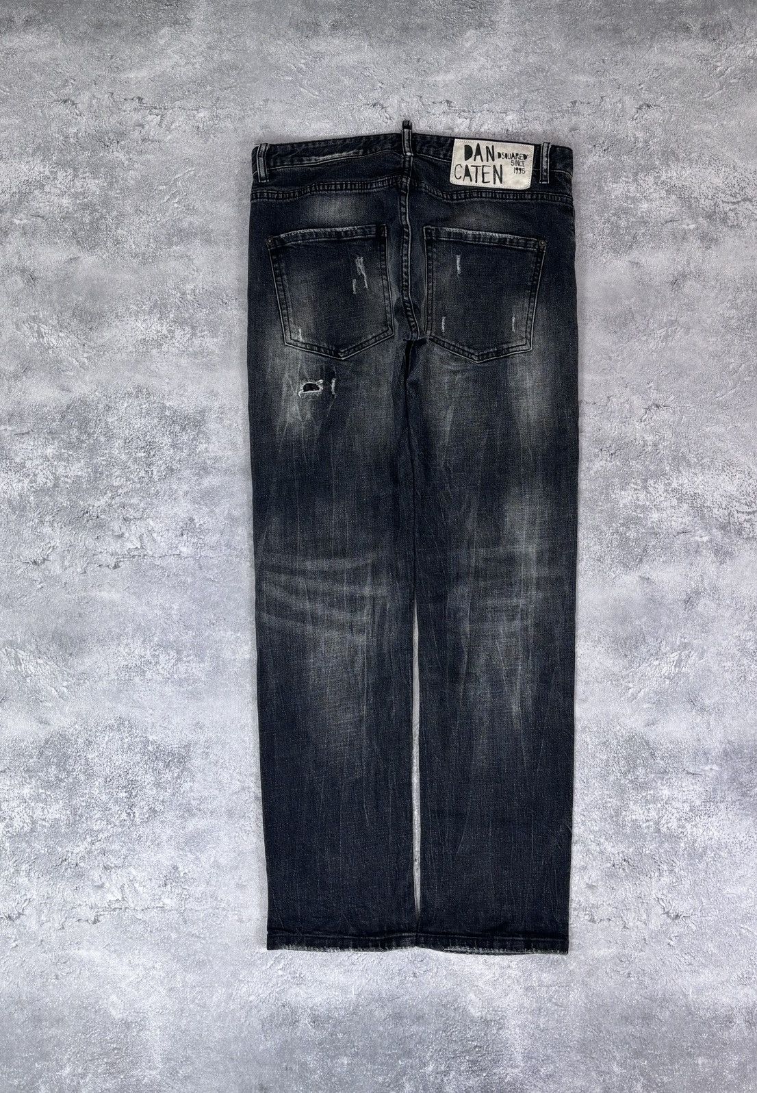 Dsquared2 Dsquared2 Men’s Black/Gray Wash Ripped Denim Jeans Size US 34 / EU 50 - 2 Thumbnail