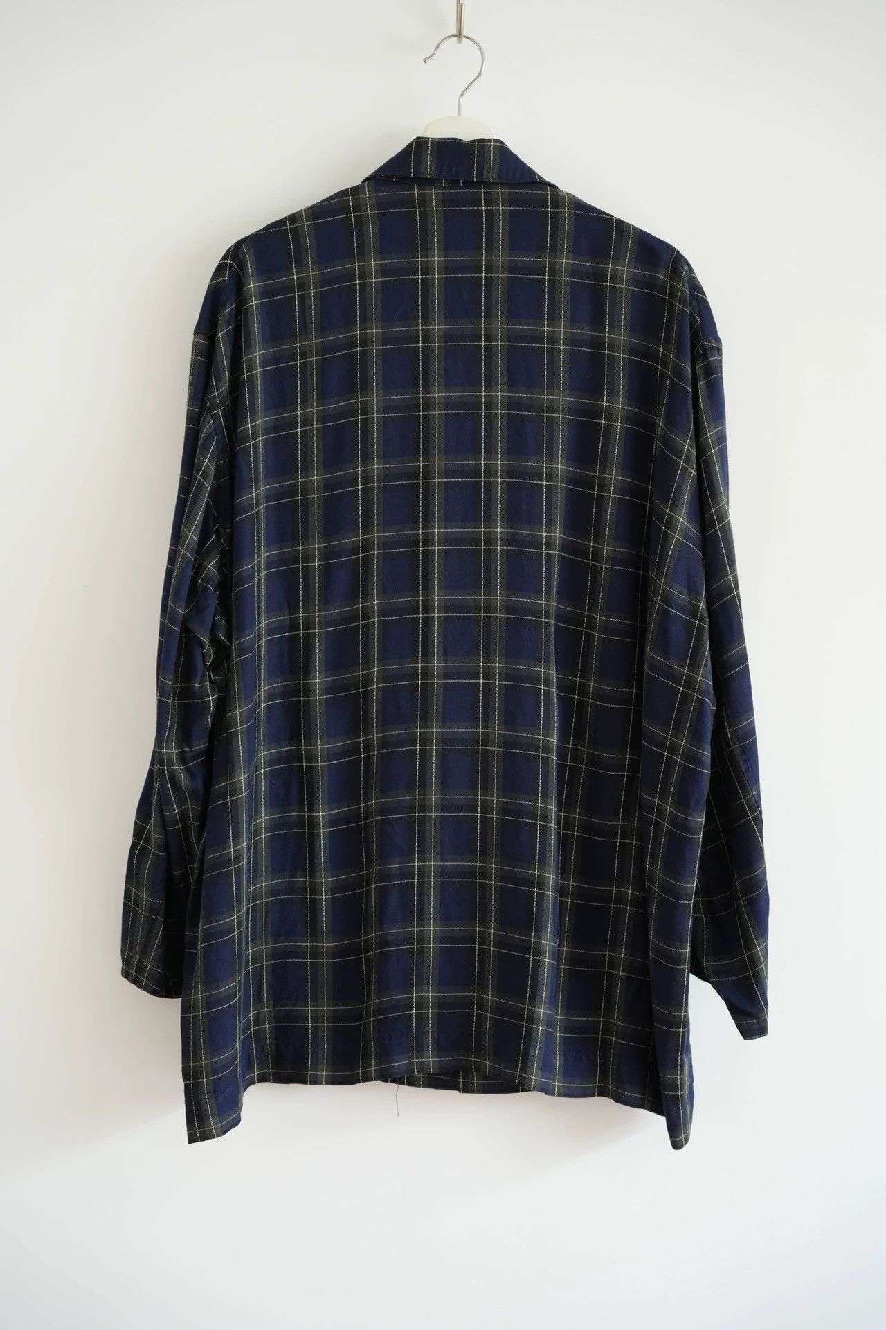 Yohji Yamamoto Yohji Yamamoto 90s Y's Men Blue-Green Plaid Jacket Size US M / EU 48-50 / 2 - 2 Thumbnail
