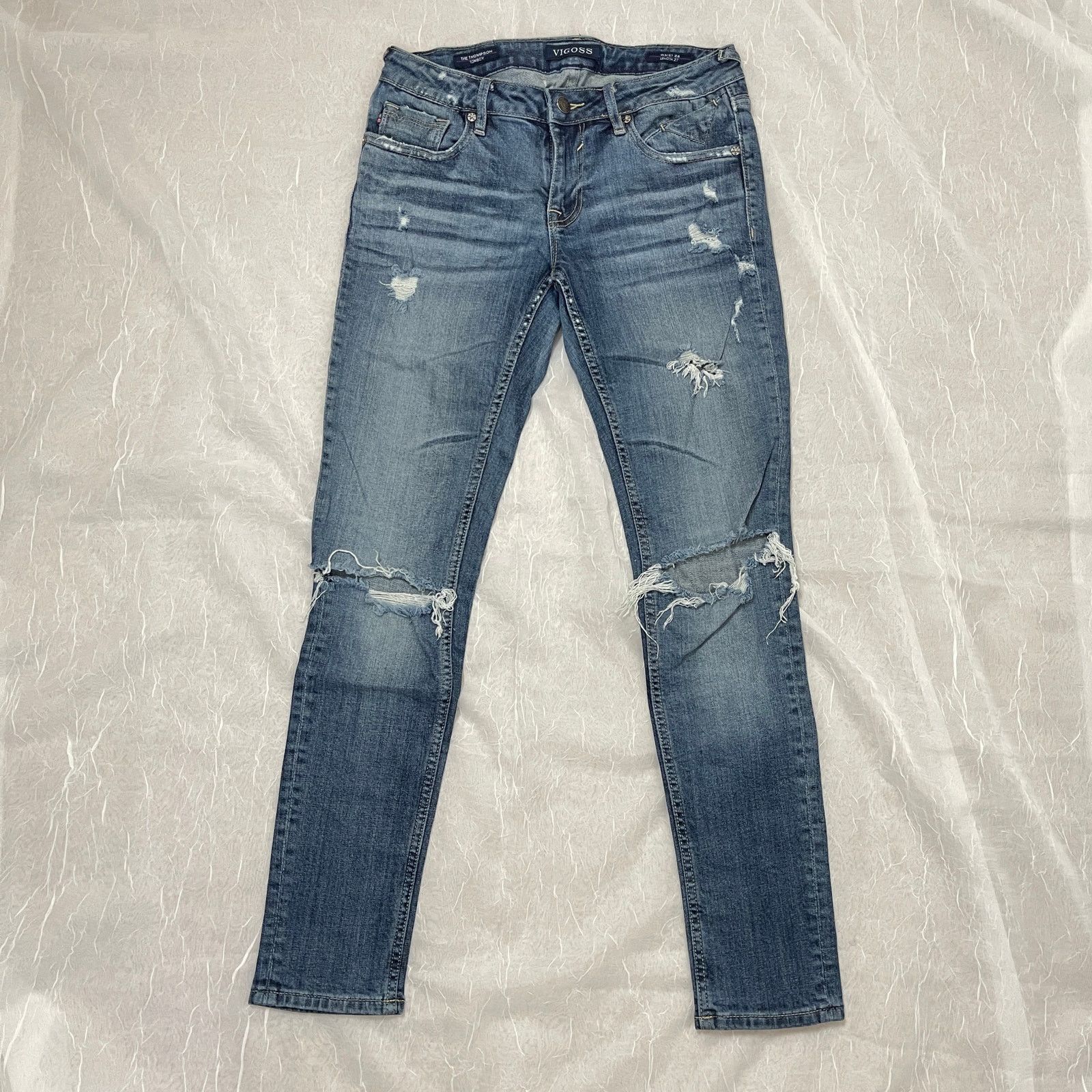 Other Vigoss The Thompson Tomboy Ripped Skinny Denim Jeans Size 26 Size 26" / US 2 / IT 38 - 5 Thumbnail
