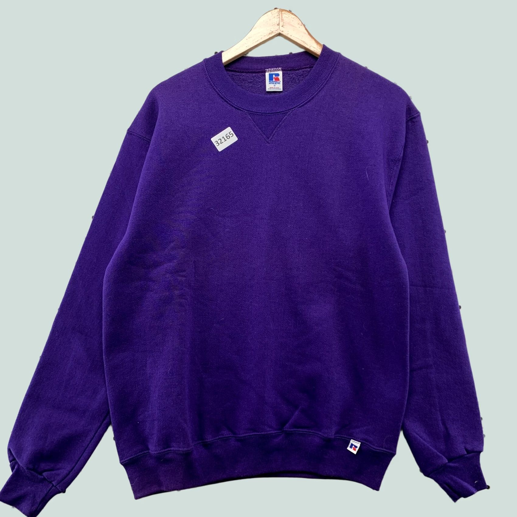 Russell Athletic VINTAGE Russell Athletic Sweatshirt Mens M Purple USA Crewneck 80s Size US M / EU 48-50 / 2 - 1 Thumbnail