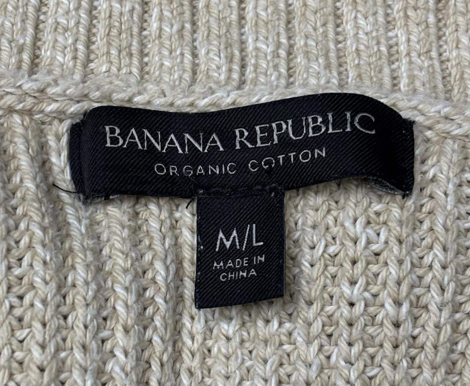 Banana Republic Banana Republic Sweater Womens M/L Organic Cotton Fisherman Size L / US 10 / IT 46 - 2 Thumbnail