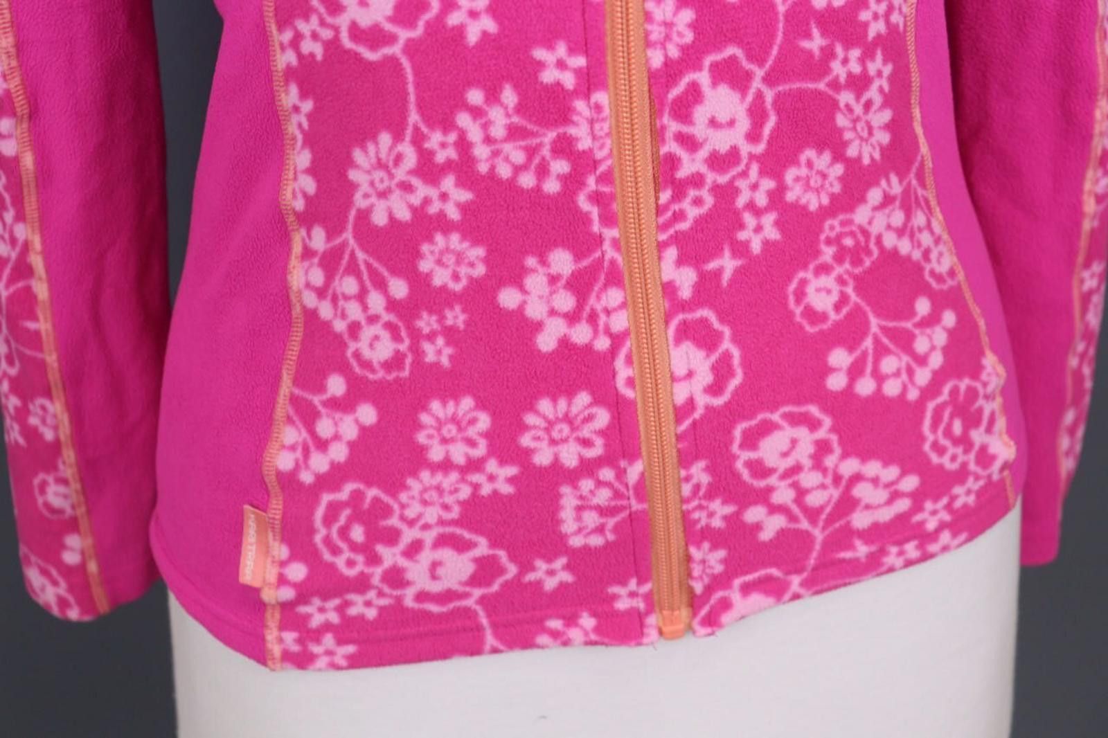 Designer Kari Traa Pink Floral Full Zip Fleece Jacket Size XS Size XS / US 0-2 / IT 36-38 - 5 Thumbnail