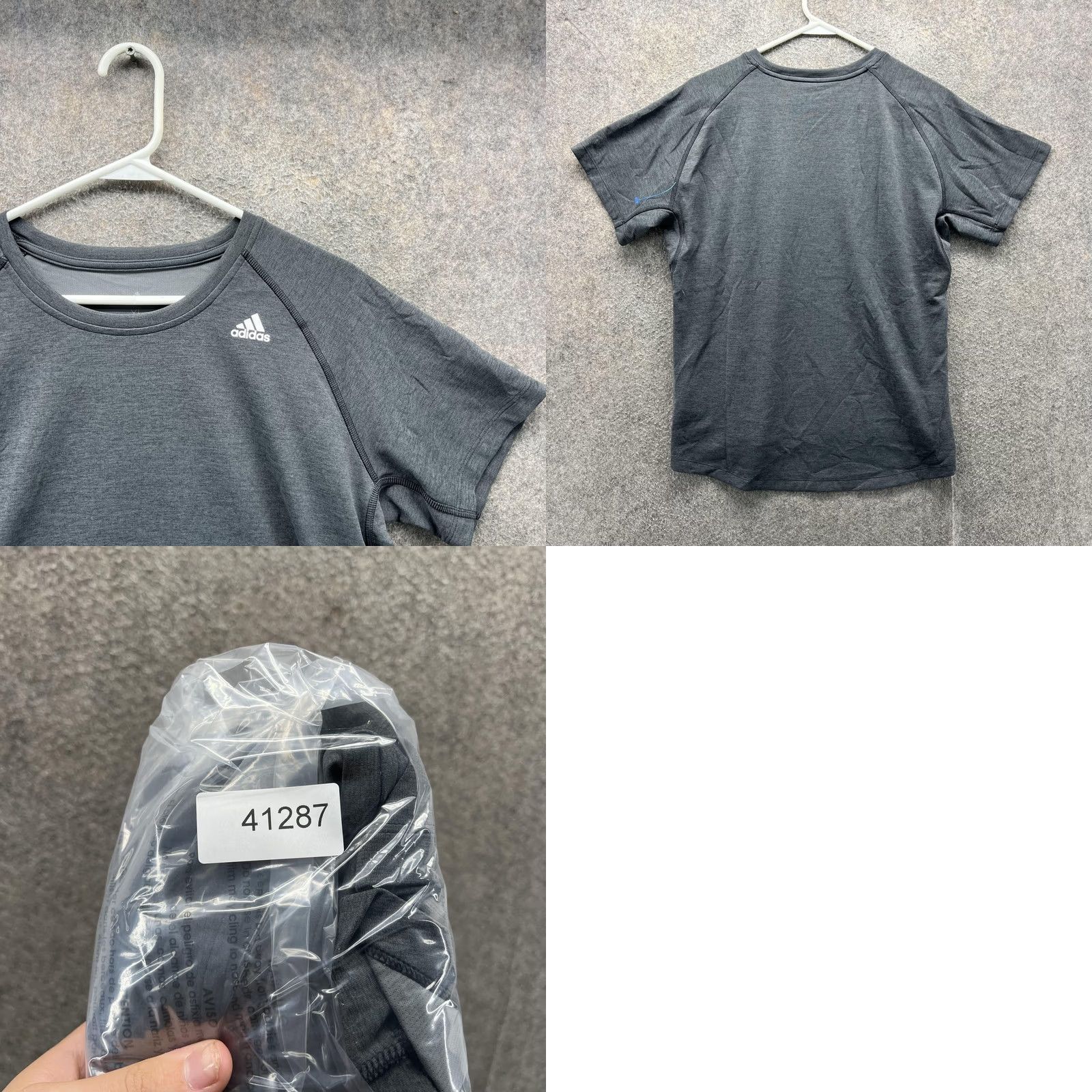 Adidas Adidas AEROREADY Shirt Mens XL Gray Raglan Performance Athletic Tee Jersey Shirt Size US XL / EU 56 / 4 - 8 Thumbnail
