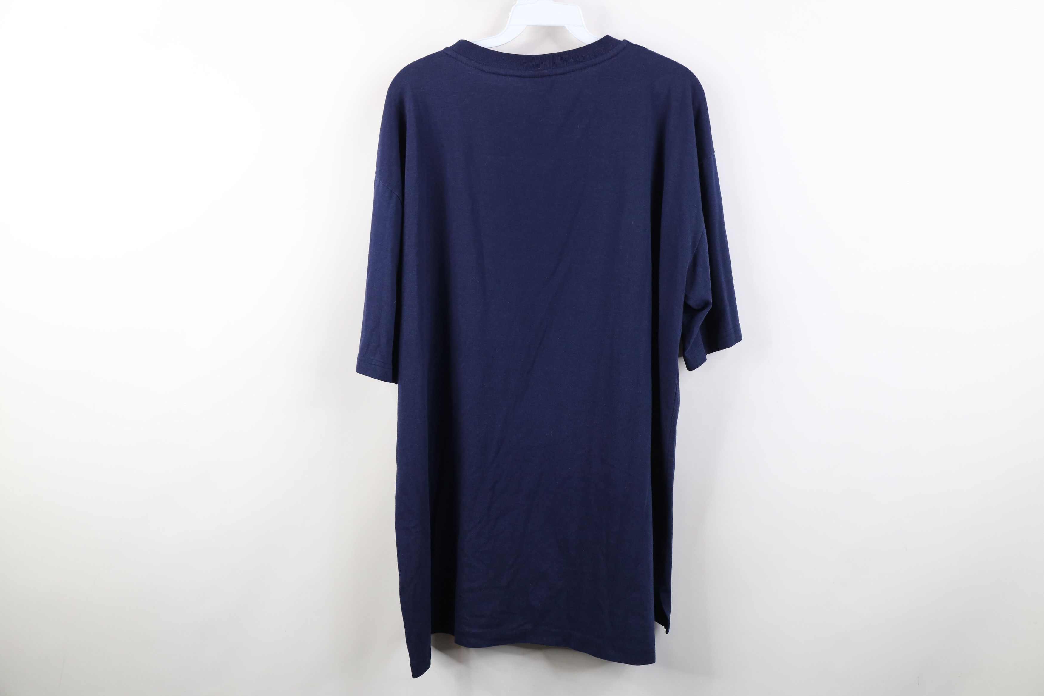 Lee Vintage 90s Lee Pipes USA Baggy Fit T-Shirt Navy Blue Size US XL / EU 56 / 4 - 10 Thumbnail