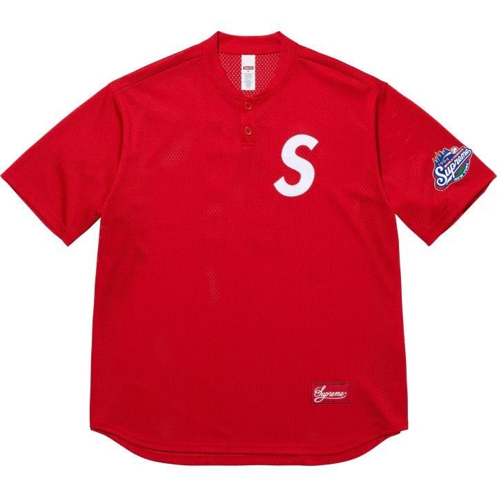 Supreme S Logo Baseball Henley ピンク XLサイズ Supreme S Logo Baseball Henley (SS25) - $118