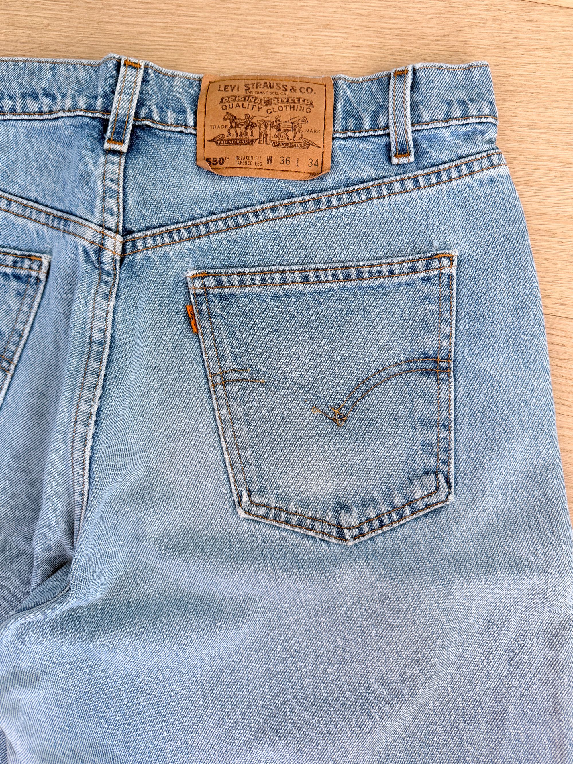 Levi's Vintage Clothing Vintage Levis Jeans Mens 34x33 Blue 550 Orange Tab Size US 34 / EU 50 - 4 Thumbnail