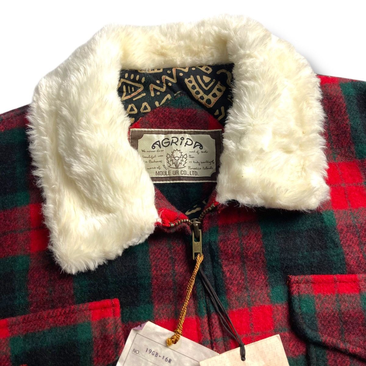 Japanese Brand 🇯🇵 VINTAGE GRIP CHECKERED FULL ZIP WOOL BOMBER JACKET Size US XL / EU 56 / 4 - 10 Thumbnail
