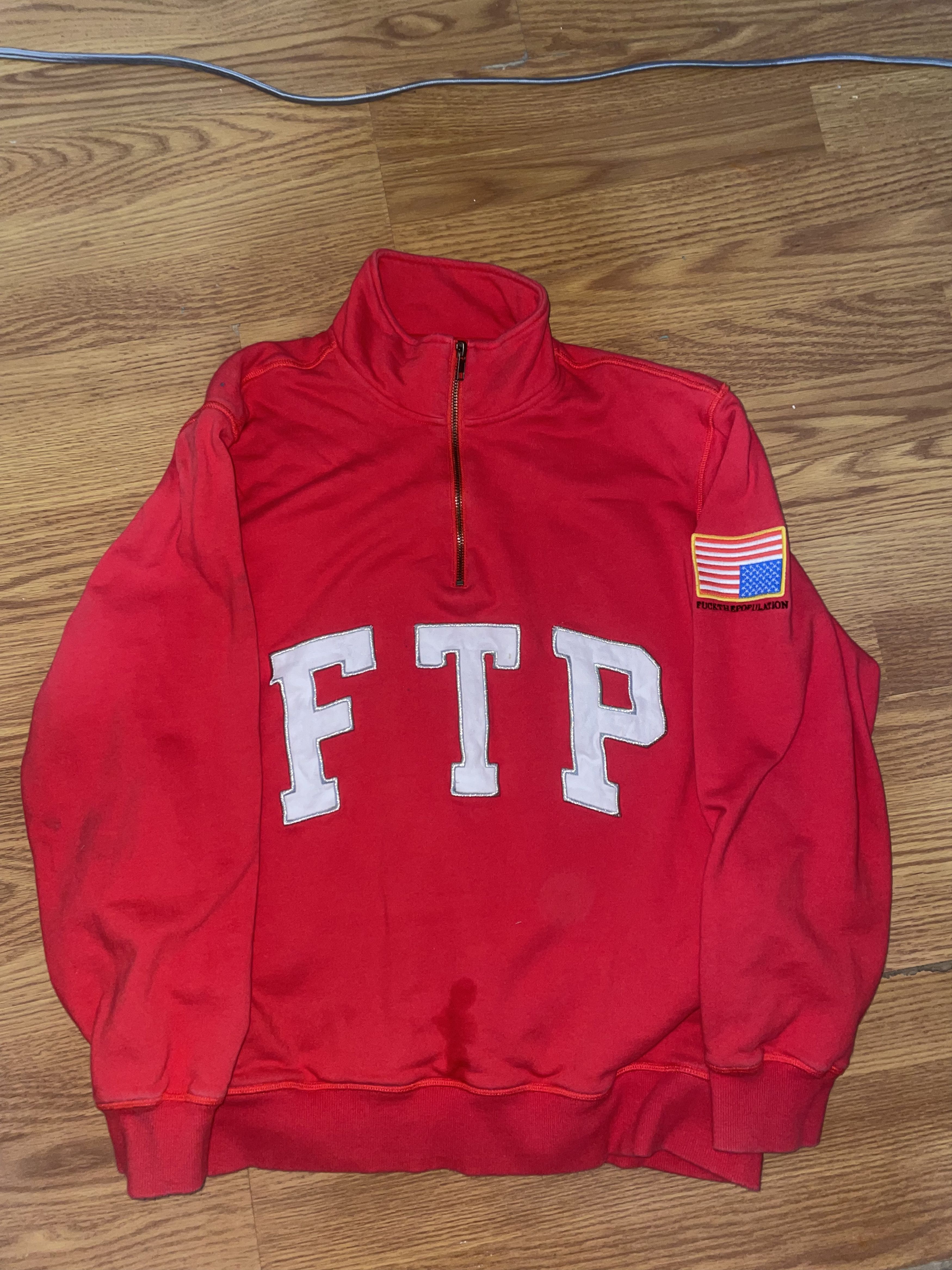Fuck The Population FTP Arch Logo Quarter Zip Size US M / EU 48-50 / 2 - 2 Thumbnail