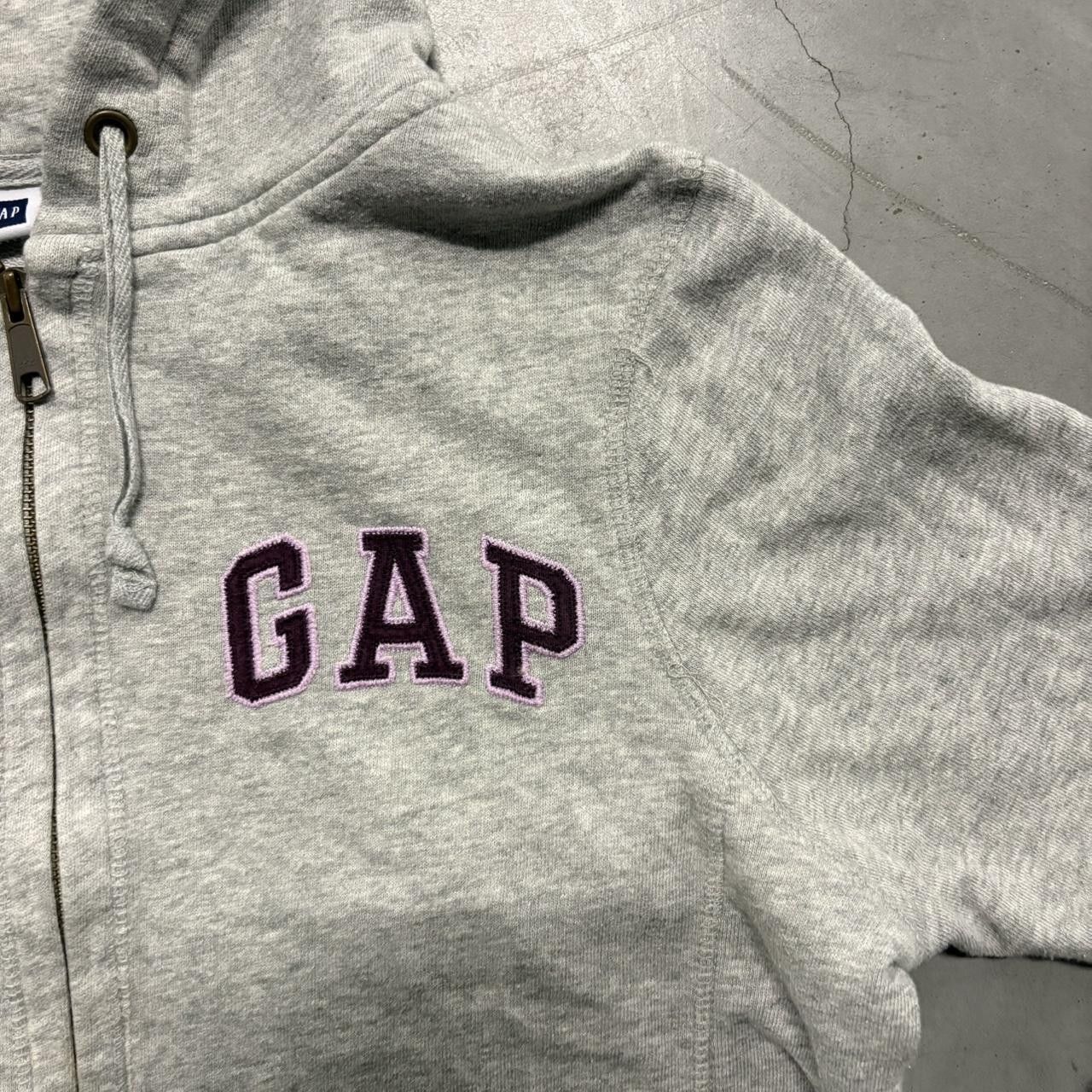 Gap × Vintage Crazy Vintage Y2K/2000s GAP Grey Streetwear Zipup Hoodie! Size US L / EU 52-54 / 3 - 2 Thumbnail