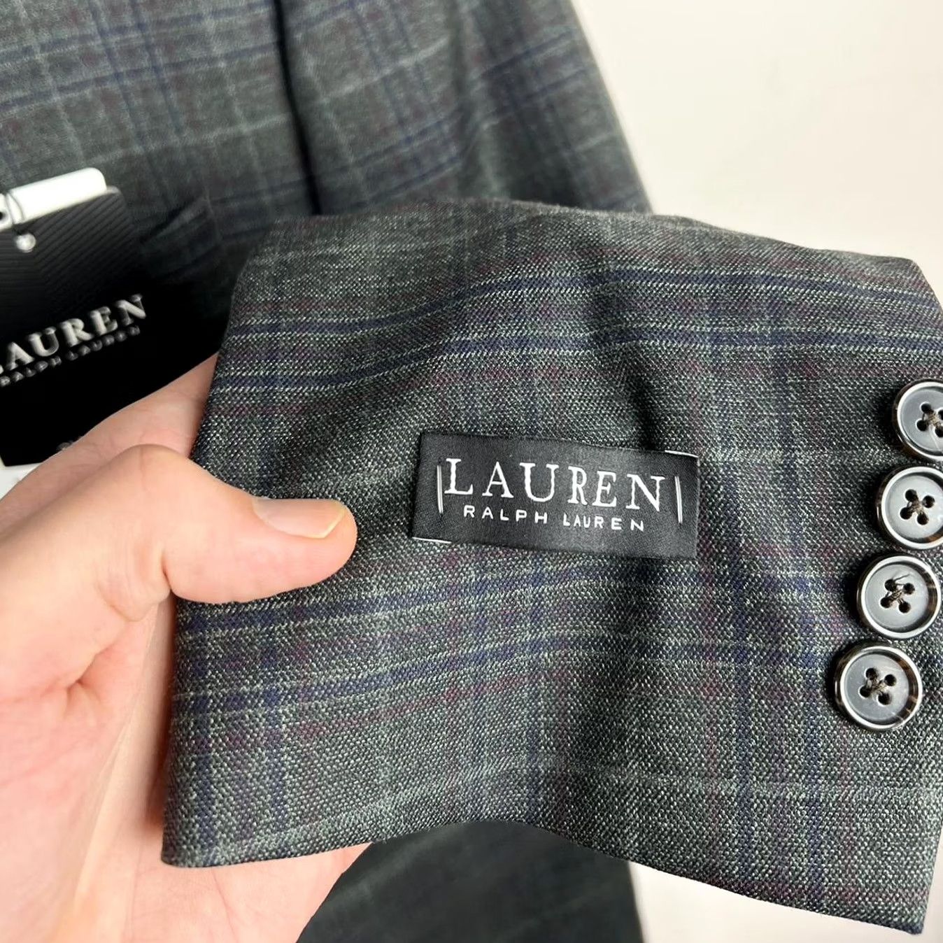Ralph Lauren Ralph Lauren Blazer Grey Plaid Mens L Size 42R - 4 Thumbnail
