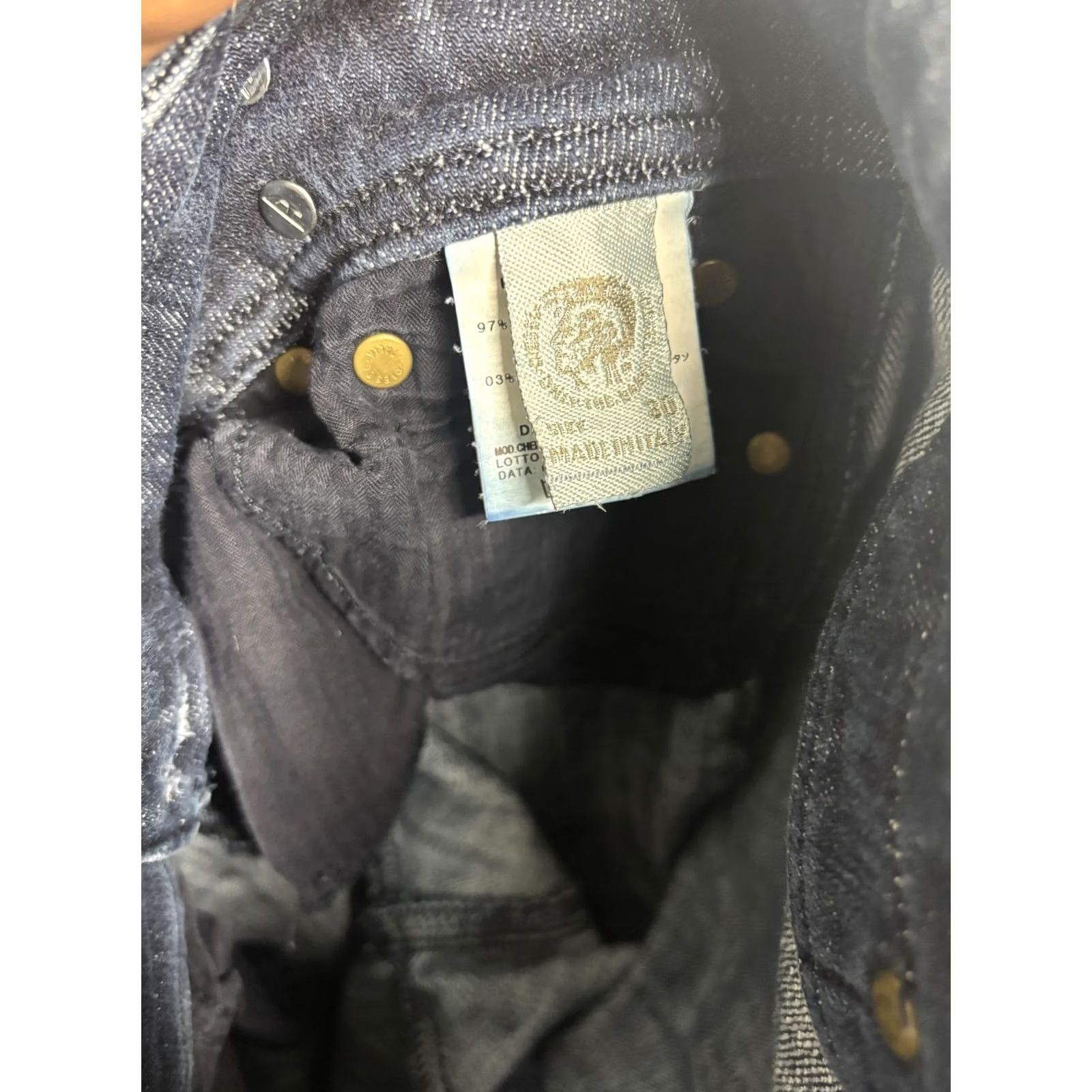 Diesel VINTAGE? No. Diesel Jeans Womens 30 Blue Mid Rise Straight Leg Braided Pocket Denim Shirt? Size 30" / US 8 / IT 44 - 6 Thumbnail