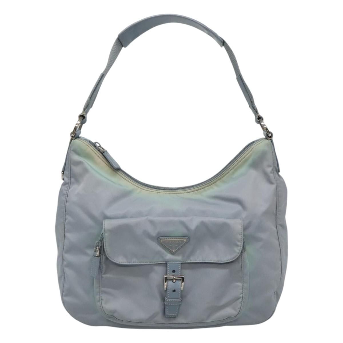 Prada Tessuto Blue Synthetic Shoulder Bag (Pre-Owned) Size ONE SIZE - 1 Thumbnail